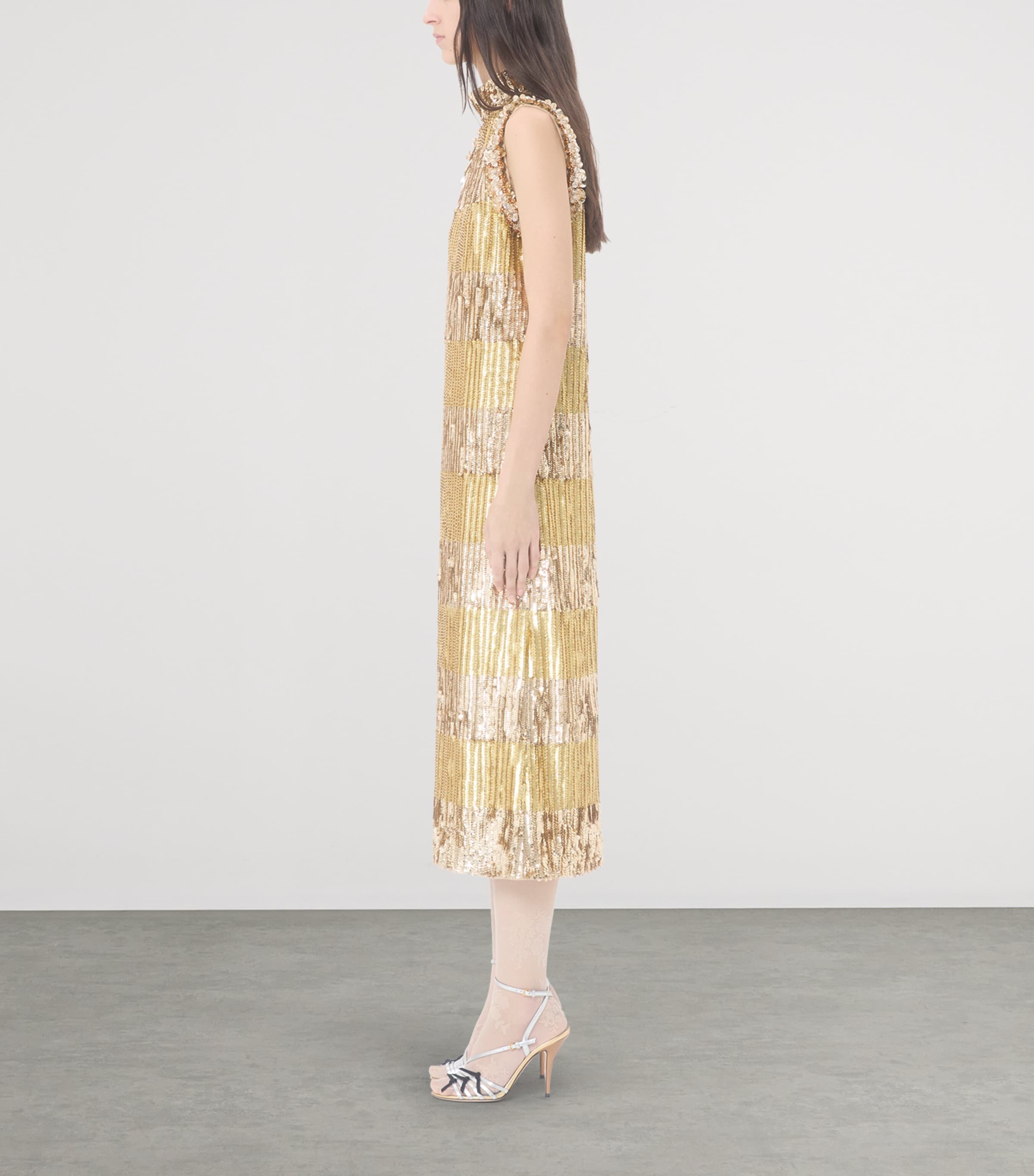 Valentino Womens Tulle Illusione Midi Dress Cgm Image 3