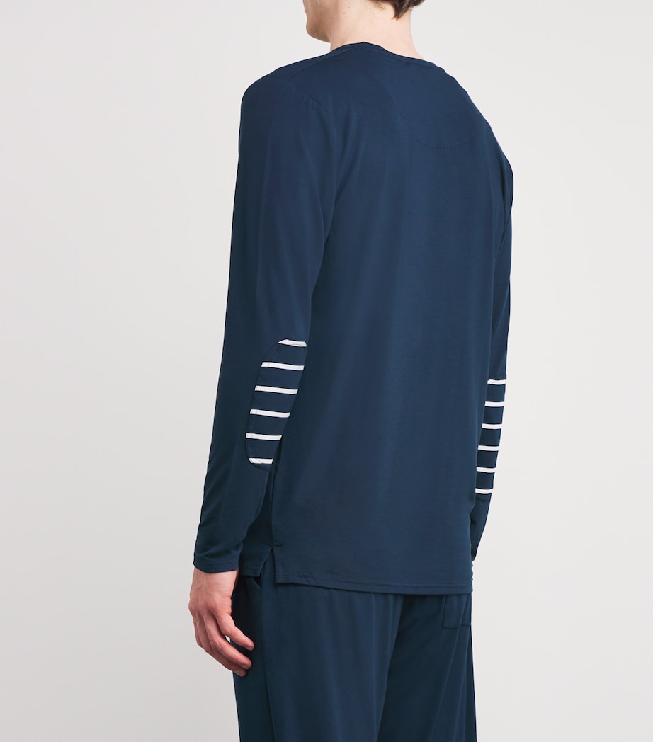 Jersey Cruise Elbow-Patch T-Shirt NAVY/STRIPE Image 4