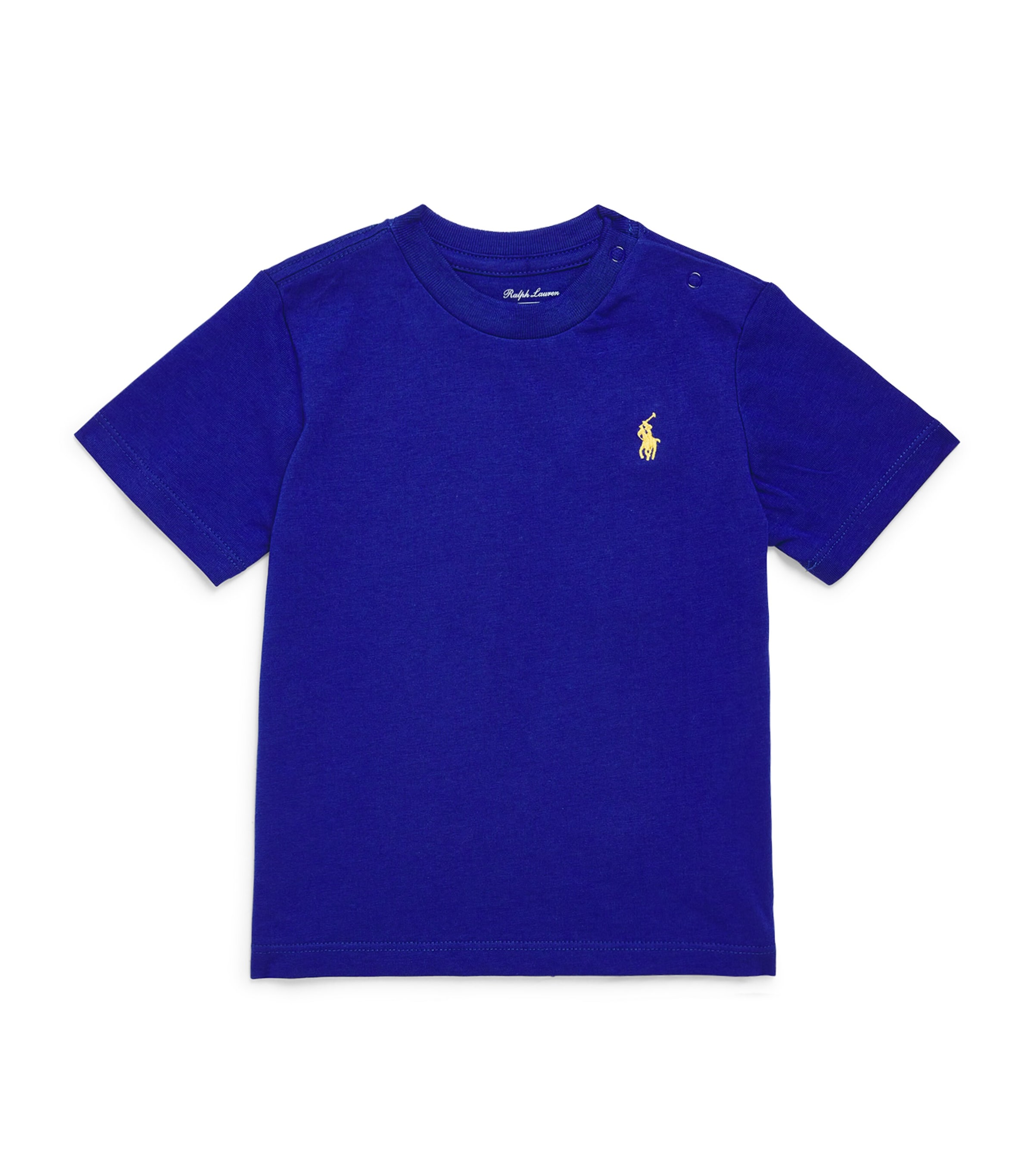 Ralph Lauren Cotton Polo Pony Logo T-shirt In Blue