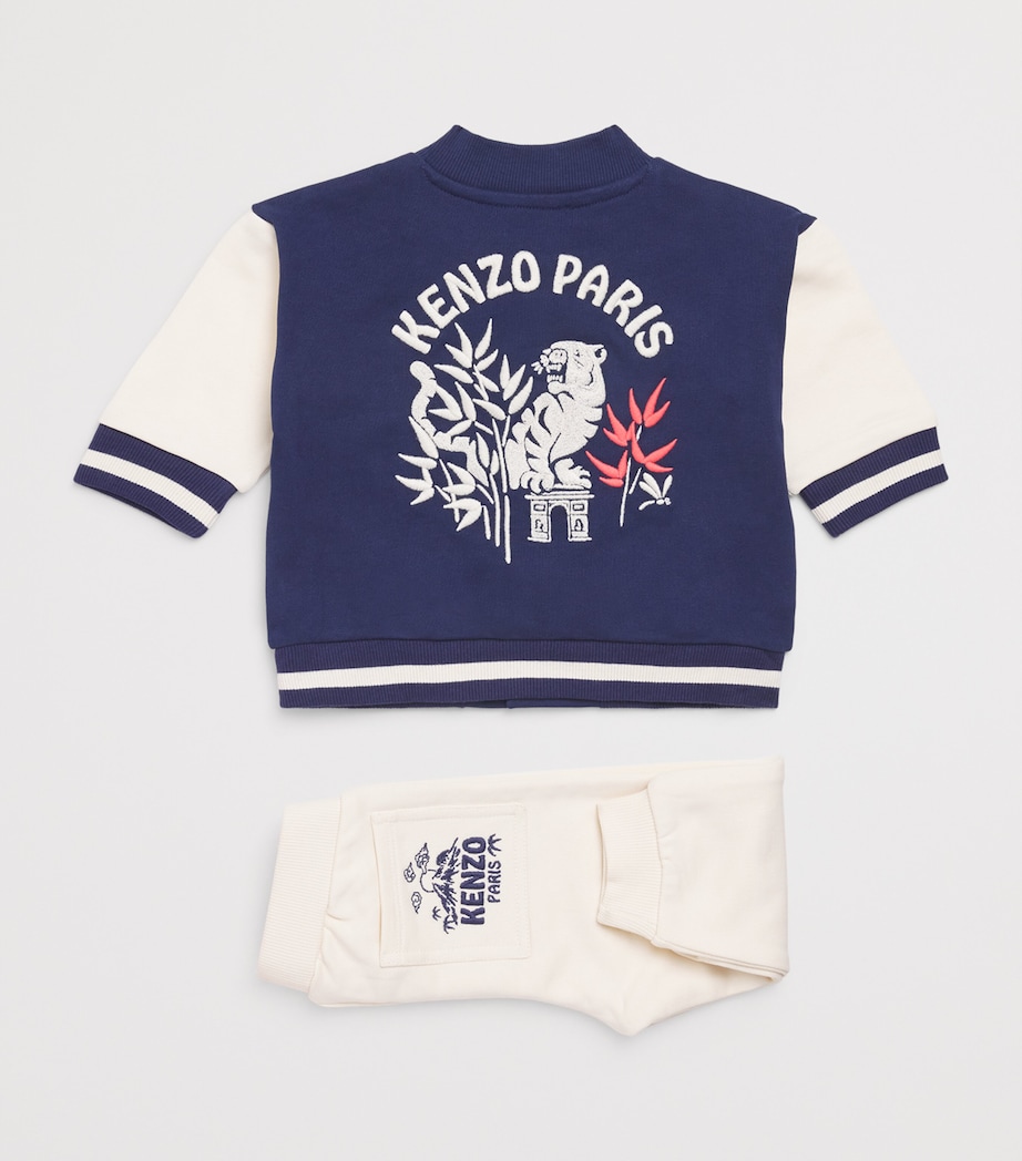 Cotton Bomber Jacket and Sweatpants Set (6 Months - 4 Years) 84NMEDIEVAL BLUE Image 2