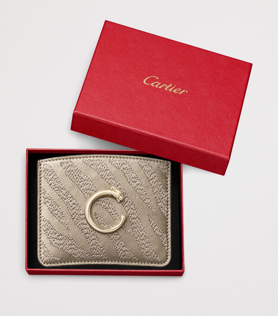 Cartier Lambskin Panthère de Cartier Card Holder Golden Image 4