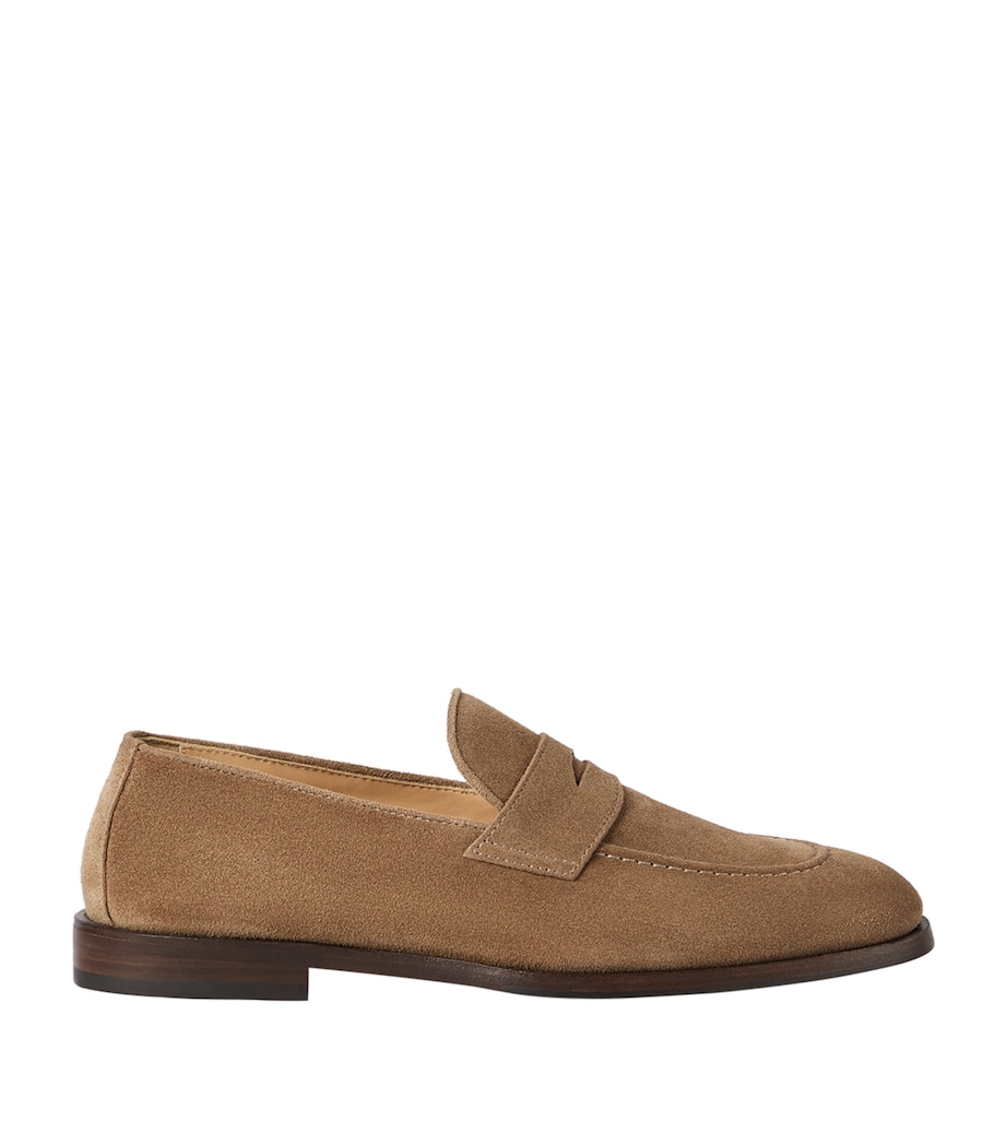 Brunello Cucinelli Suede Penny Loafers Image 1