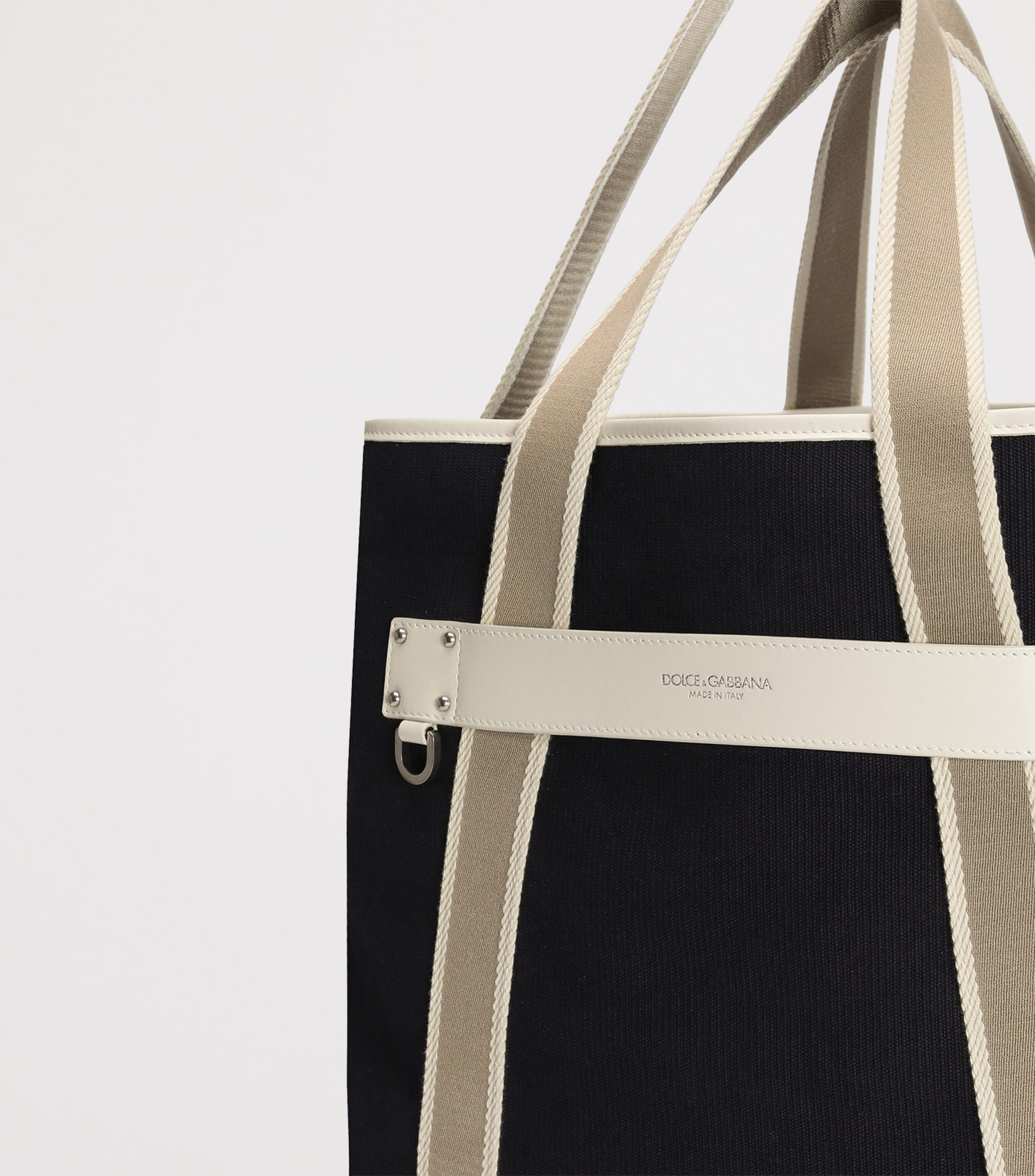 Dolce&Gabbana Cotton-Leather Tote Bag Multicolour Image 5