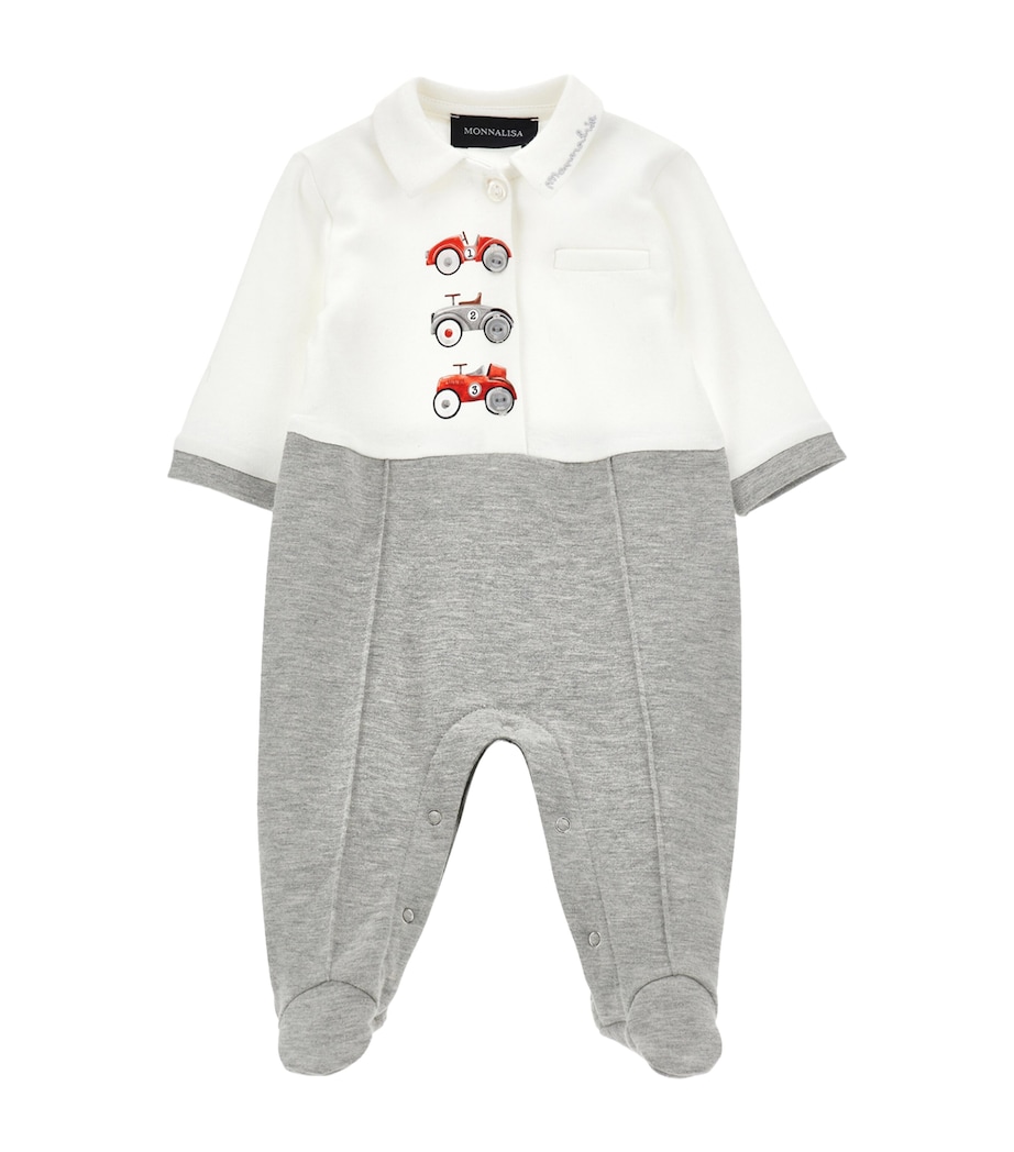 Embroidered Cars All-in-One (1-9 Months) PANNA+GRIGIO Image 1