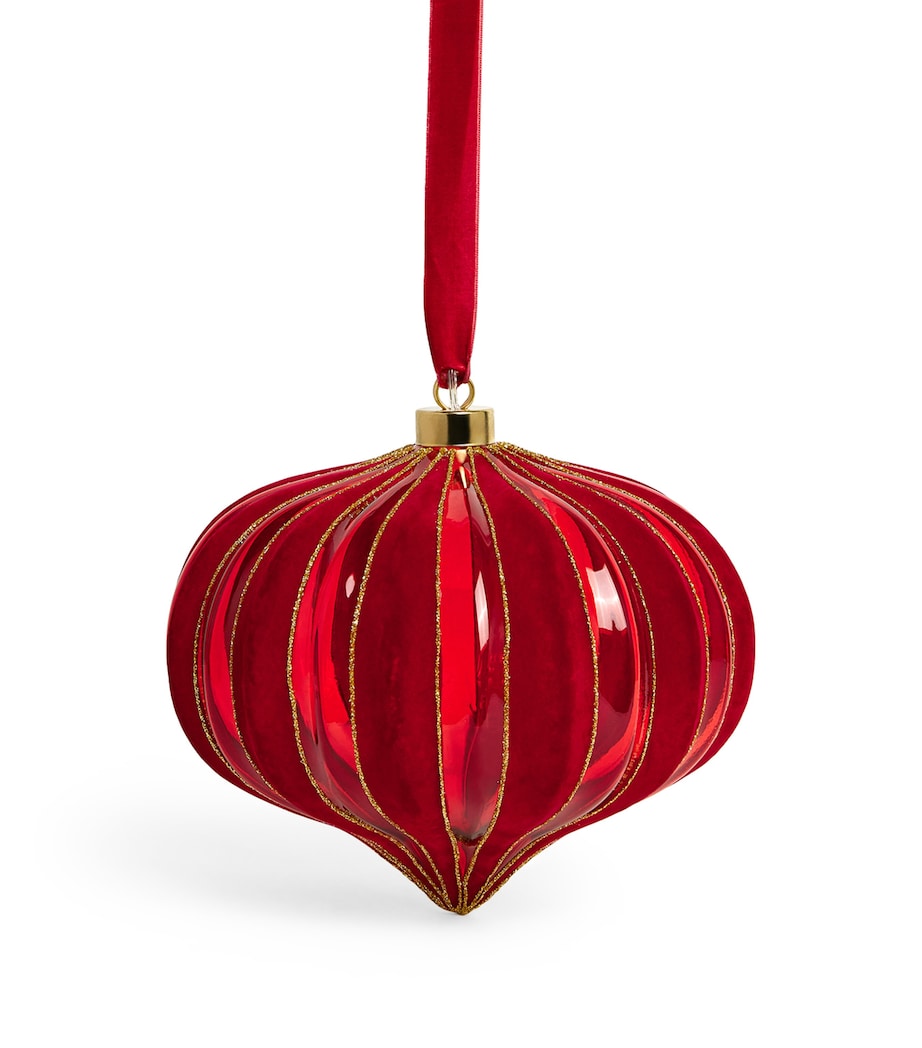 Micro LED Hanging Onion Ornament RED/WARM WHITE Image 1