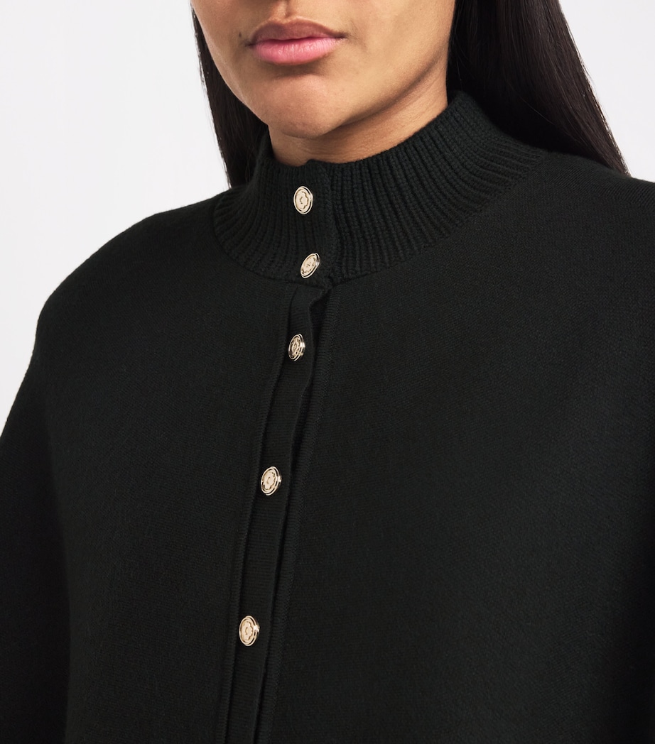 Cape-Effect Cardigan BLACK Image 6