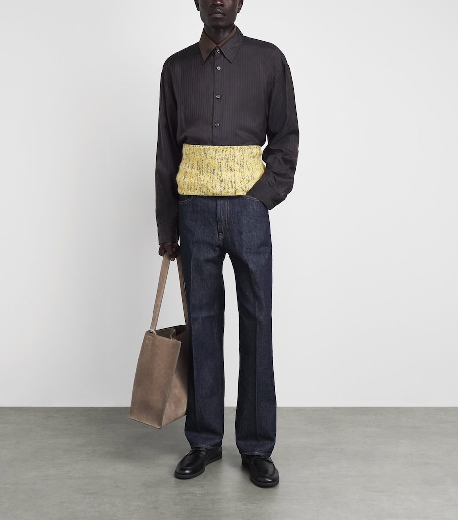 DRIES VAN NOTEN Mens Cotton Stripe Croom Shirt Dark Image 2