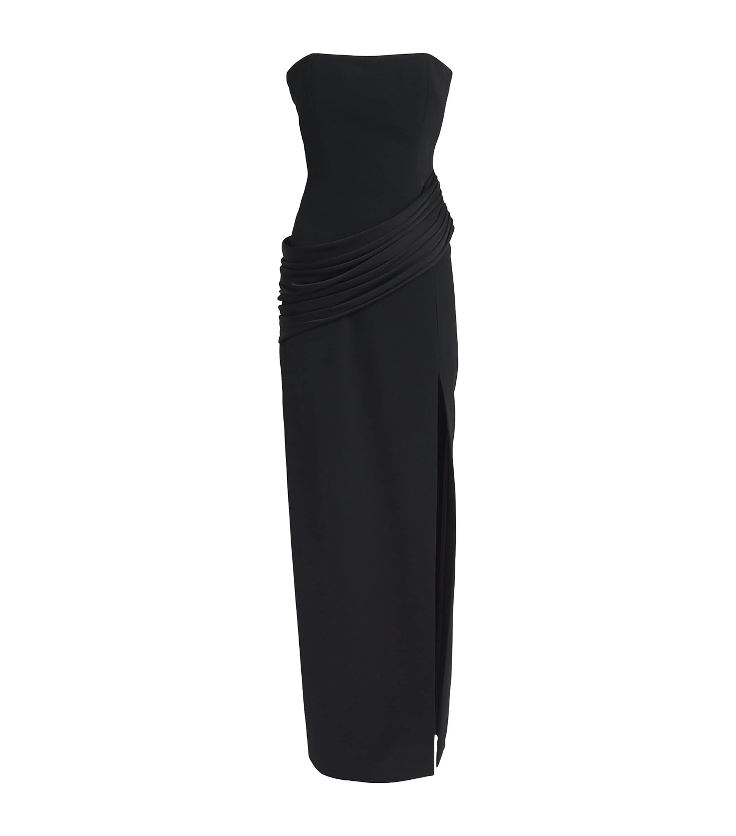 Sabina Bilenko Strapless Sage Gown In Black