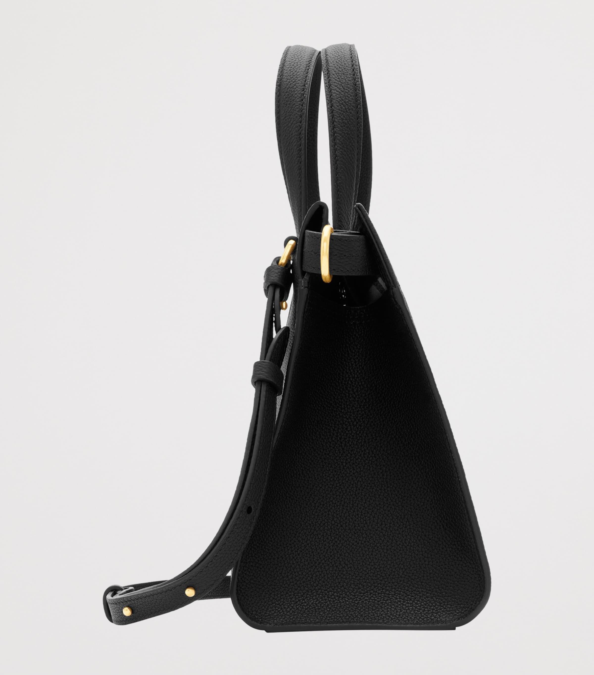 Small Calfskin Cotswolds Tote Bag BLACK Image 5