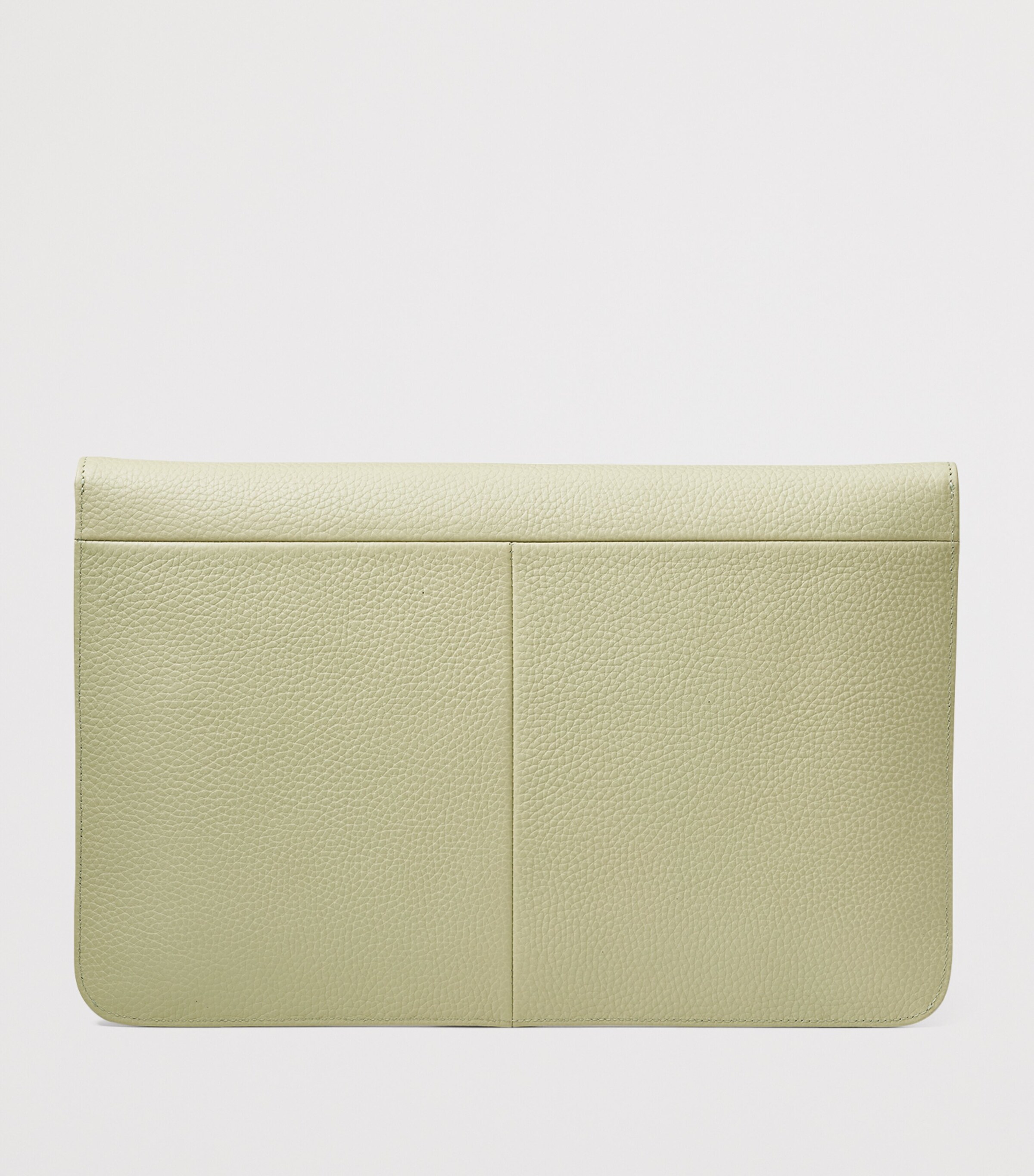 Aspinal Of London Leather Laptop Case Pistachio Image 2