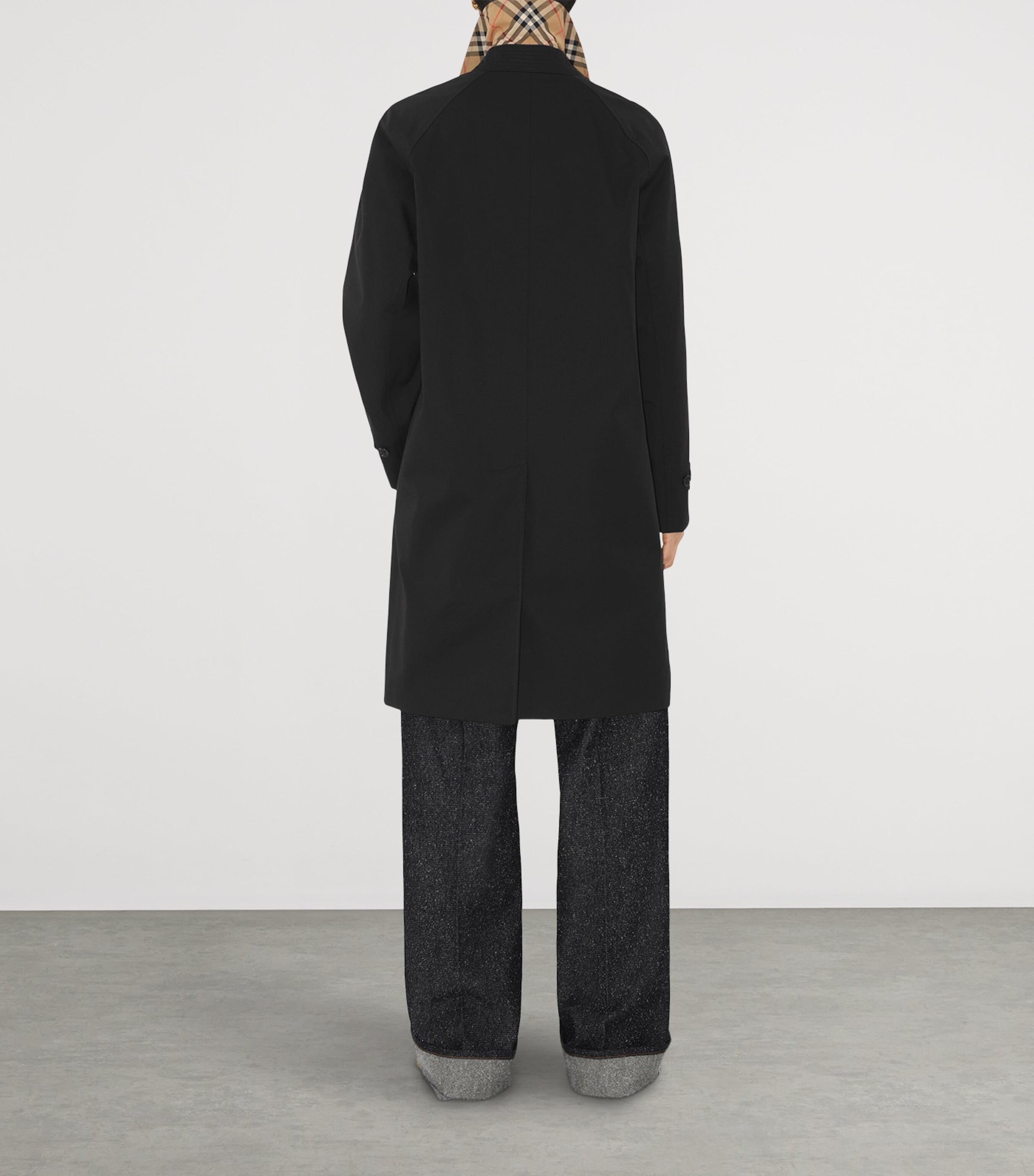 Gabardine Mid-Length Camden Heritage Car Coat BLACK Image 4