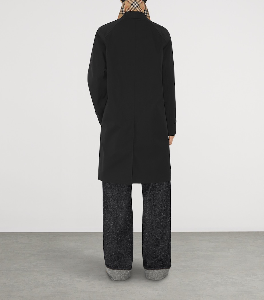 Gabardine Mid-Length Camden Heritage Car Coat BLACK Image 4