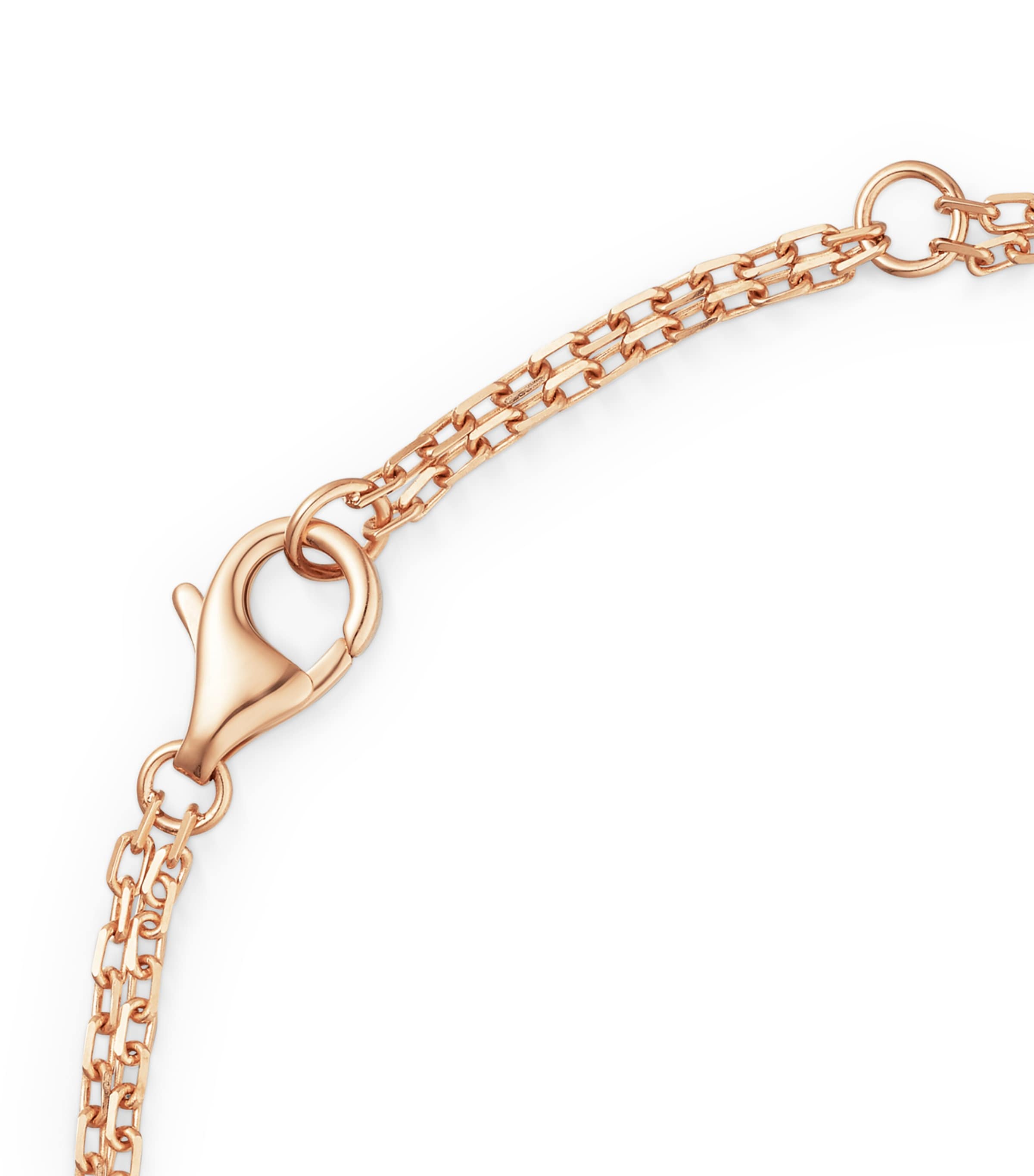 Rose Gold and Diamond LOVE Chain Bracelet ROSE GOLD Image 5