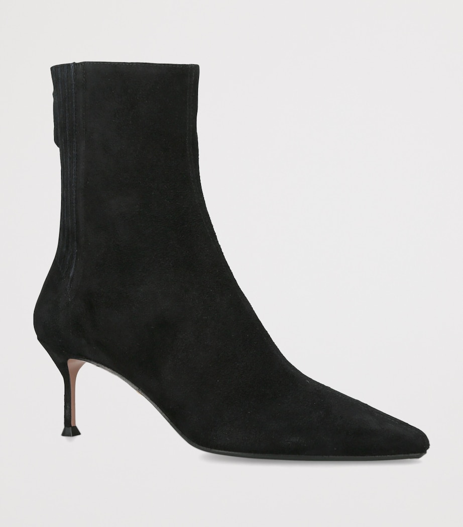 Aquazzura Suede Saint Honore Ankle Boots 65 Black Image 2
