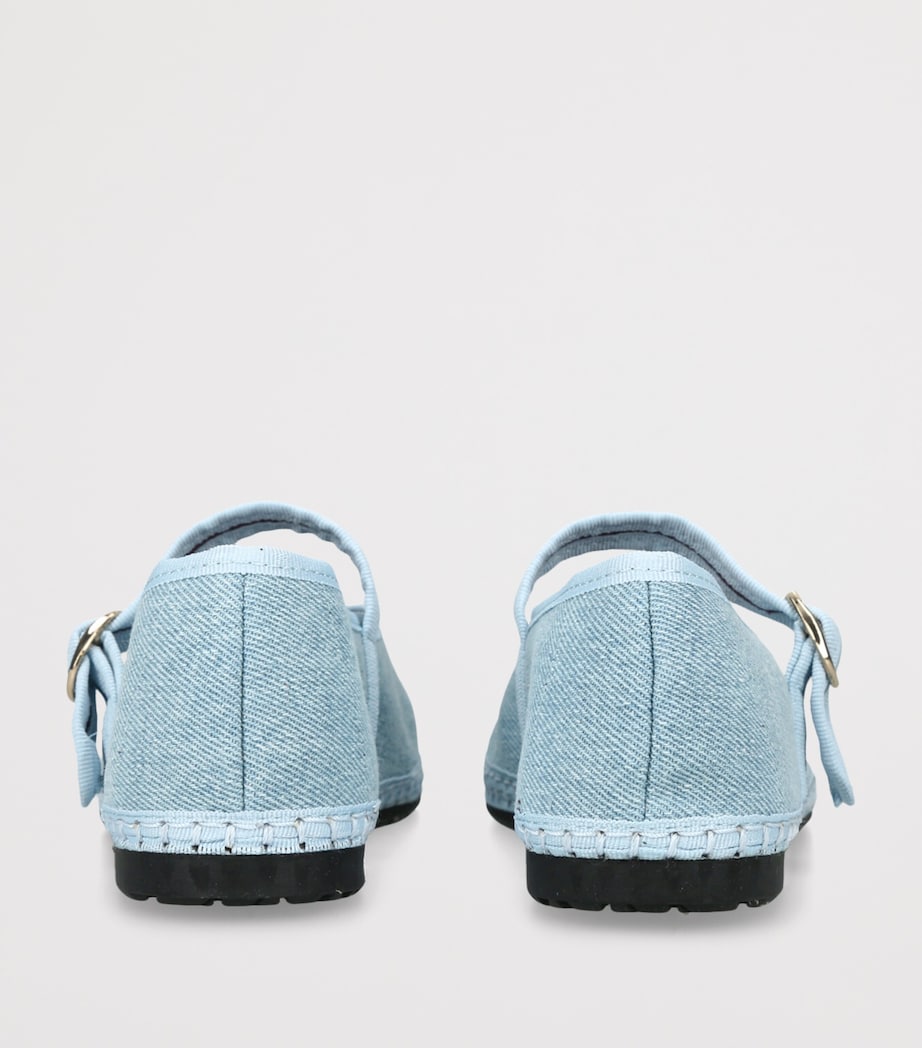 Flabelus Denim Pierre Mary Janes Pale Blue Image 2