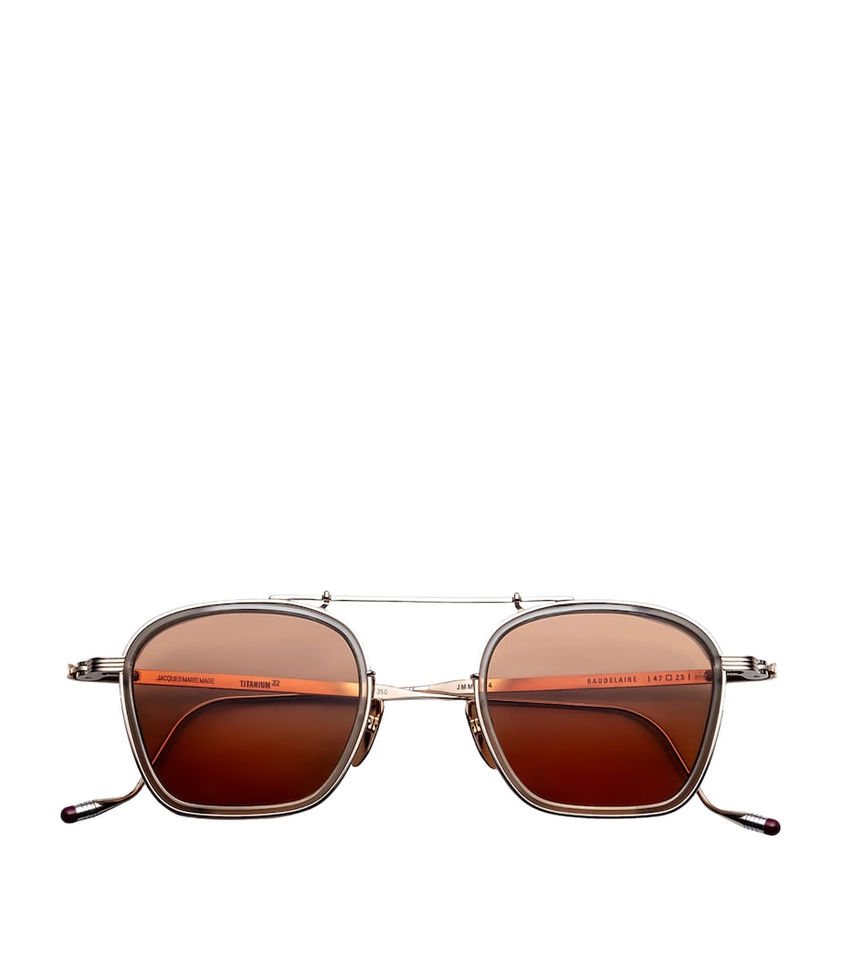 Jacques Marie Mage Titanium Baudelaire Round Sunglasses Darjeeling Image 1