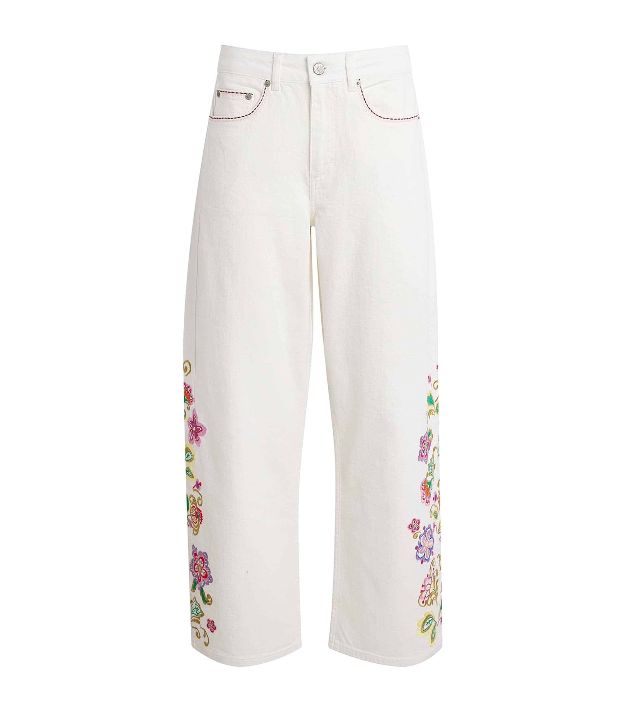 Cinq A Sept Womens Jardin Boheme Hayden Straight Jeans Scour Multi Image 1