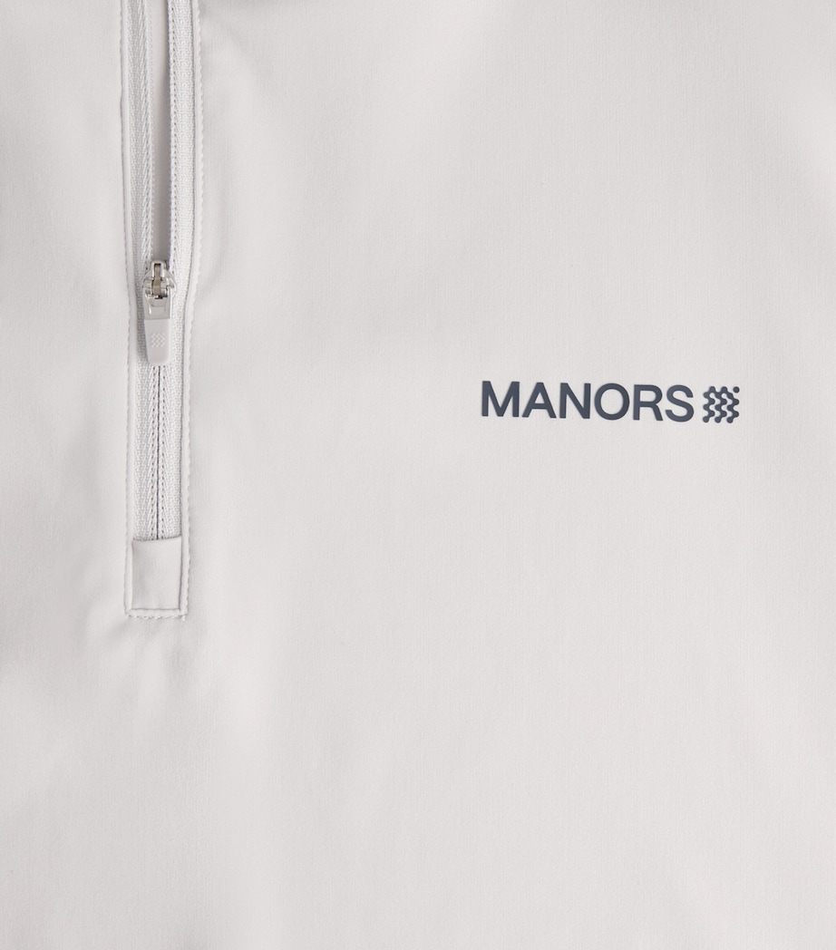 Manors Mens Tech Quarter-Zip Gilet Vapour Grey Image 6
