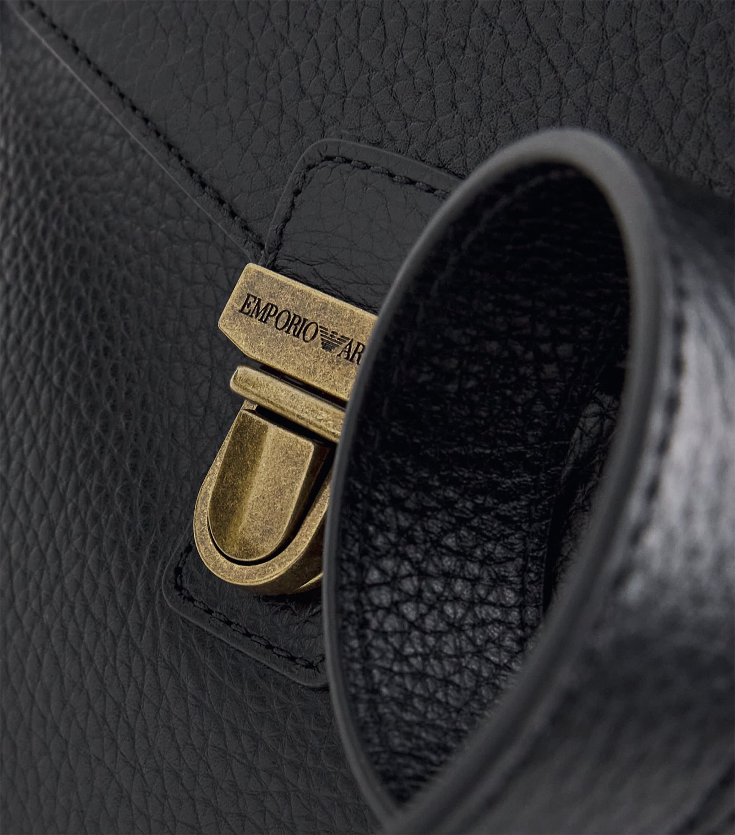 Emporio Armani Grained Leather Cross-Body Bag Image 5