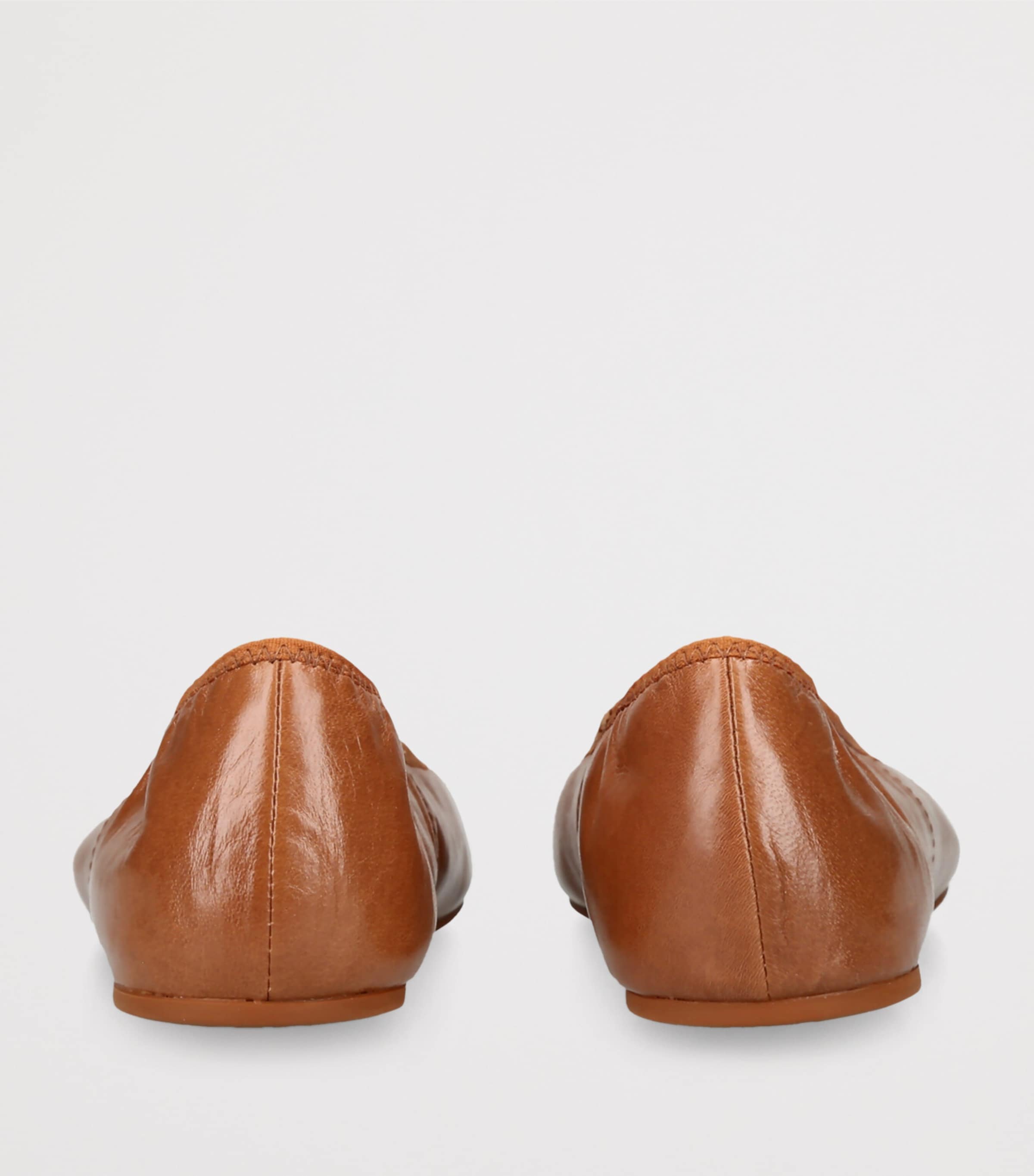 Leather Reva Travel Ballet Flats TAN Image 2