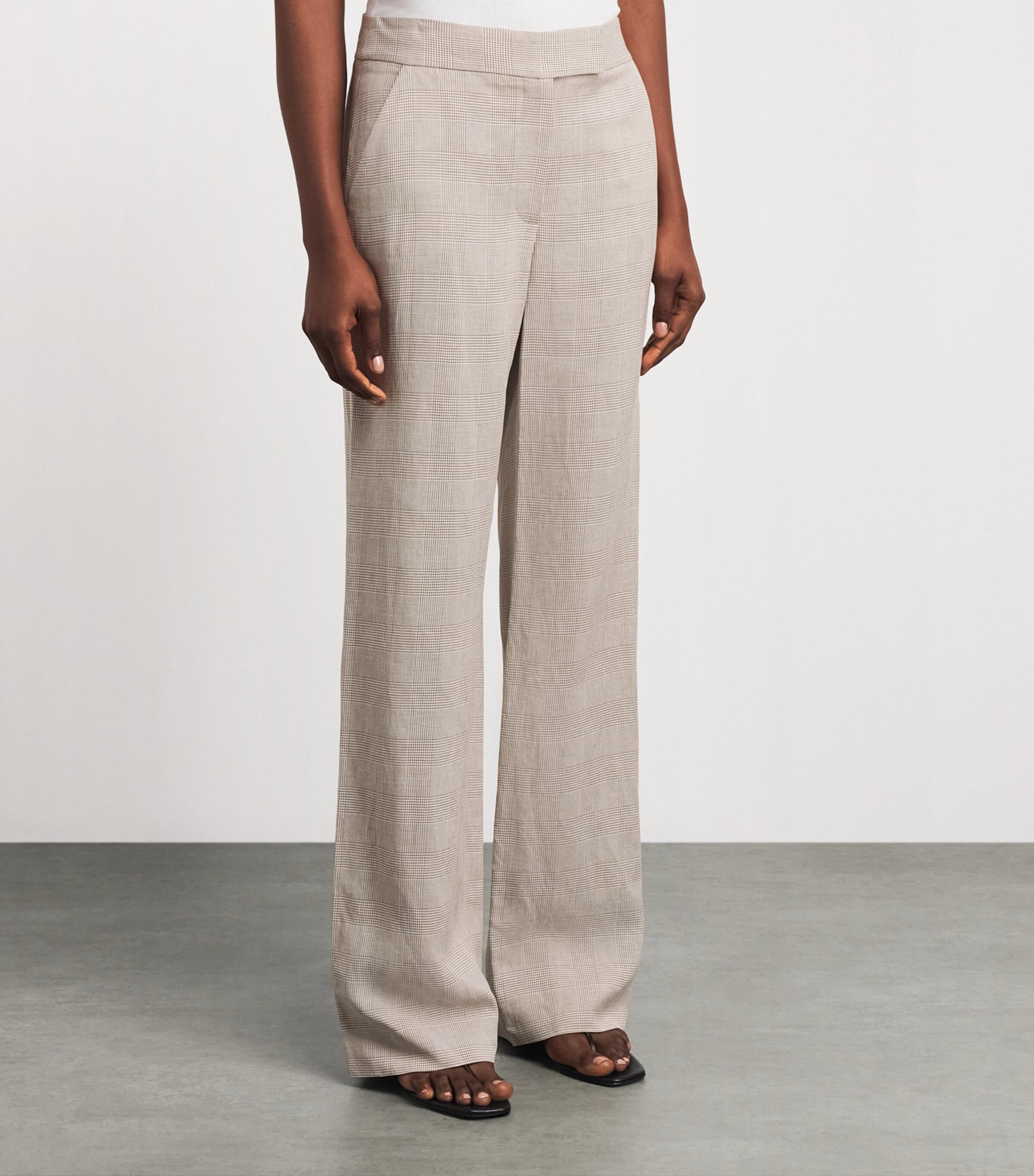 Veronica Beard Womens Plaid Broderick Trousers Acorn/dove Image 4