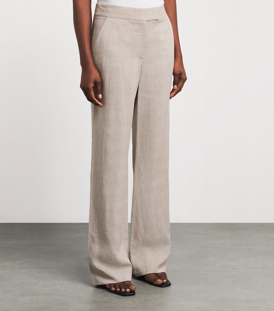 Veronica Beard Womens Plaid Broderick Trousers Acorn/dove Image 4