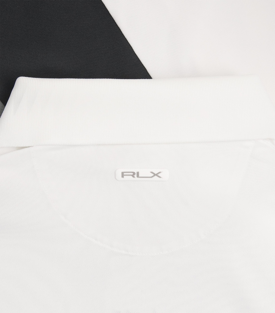 RLX Ralph Lauren Mens Colour-Block Polo Shirt Peak Grey Multi Image 6