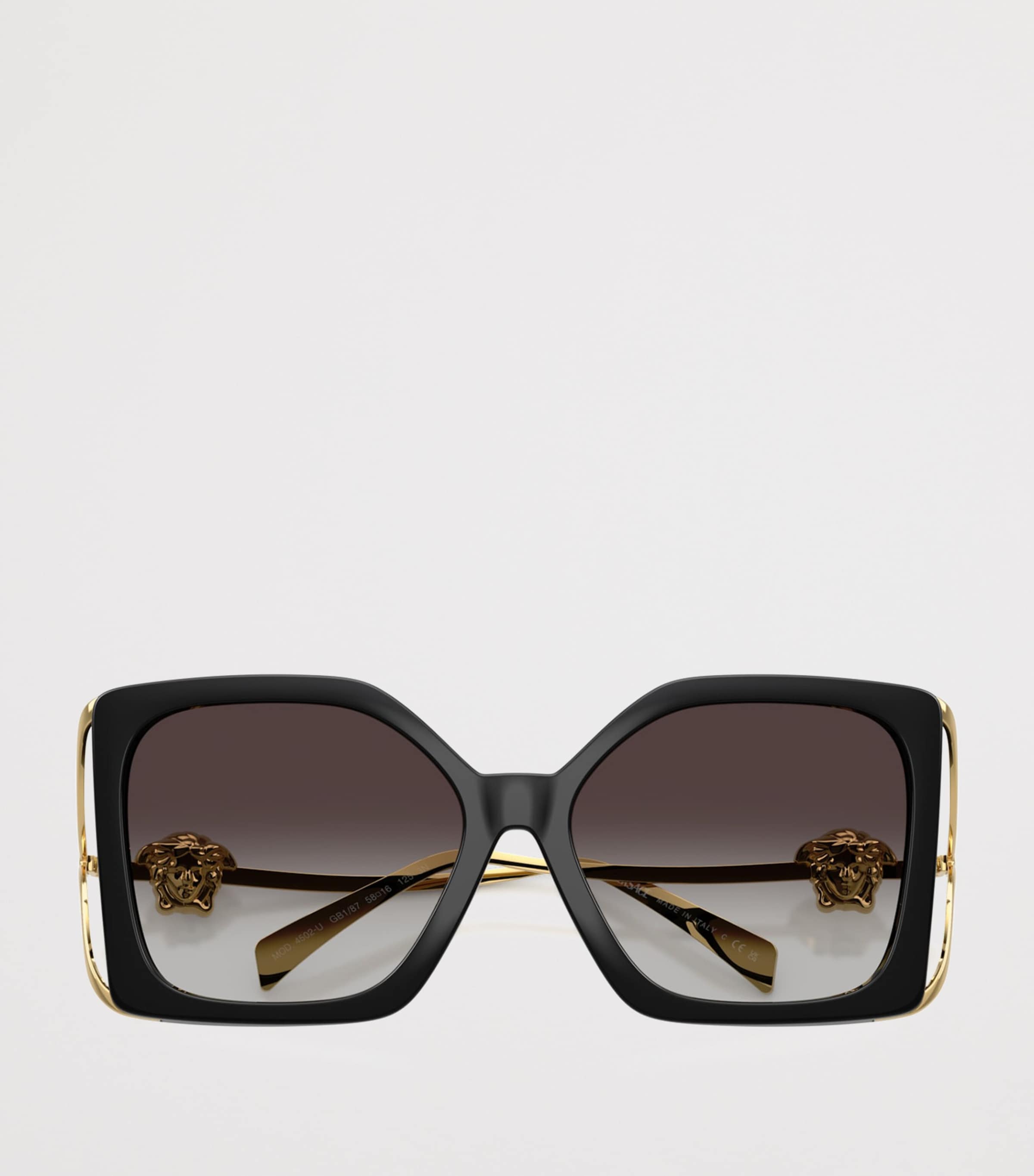 Versace Medusa Plaque Maxi Sunglasses Black Image 5