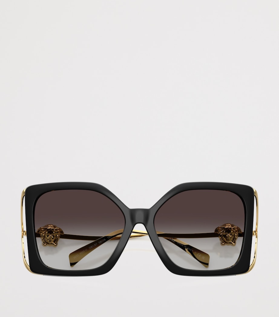 Versace Medusa Plaque Maxi Sunglasses Black Image 5