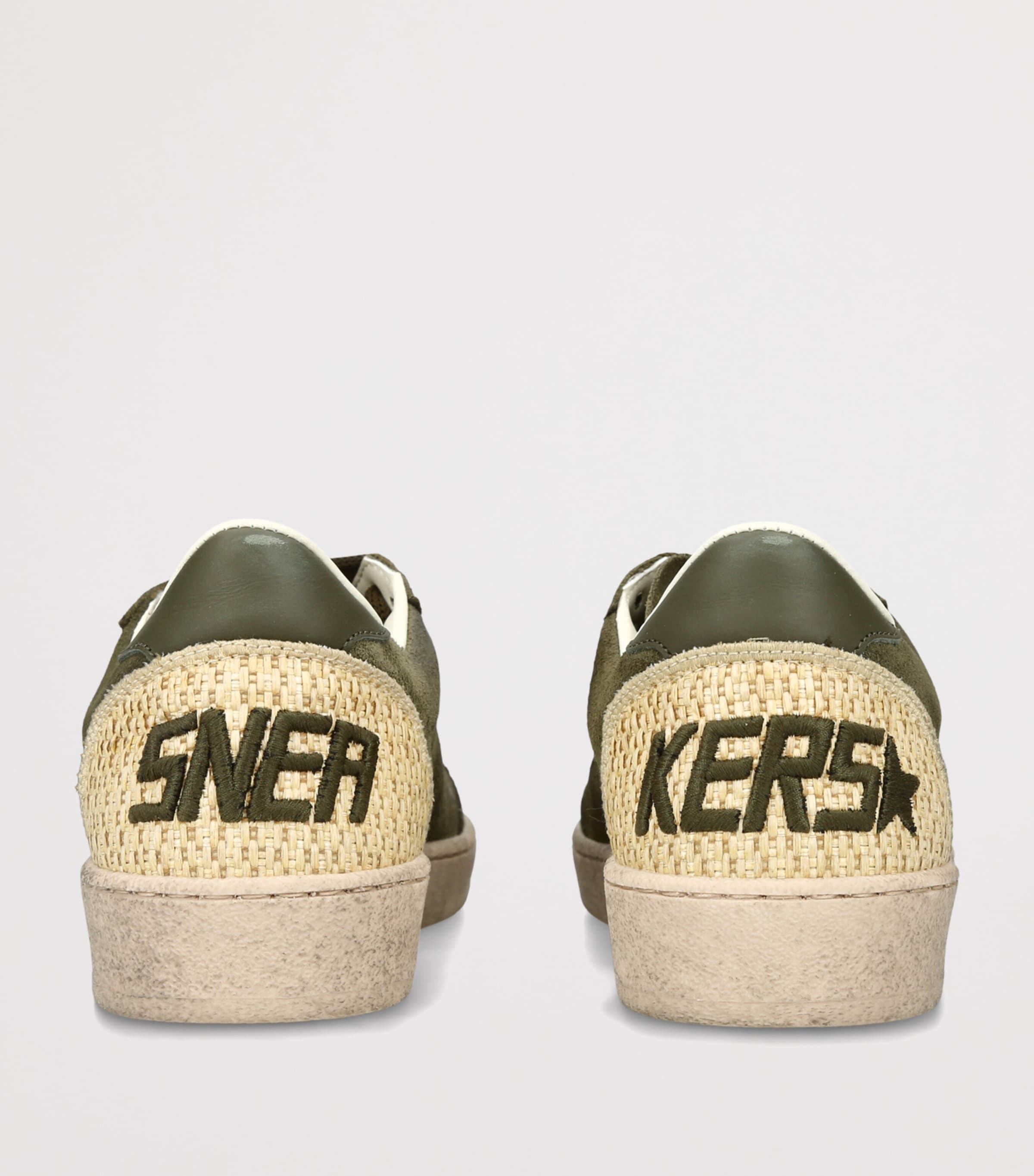 Golden Goose Suede Ball Star Sneakers Green Comb Image 2
