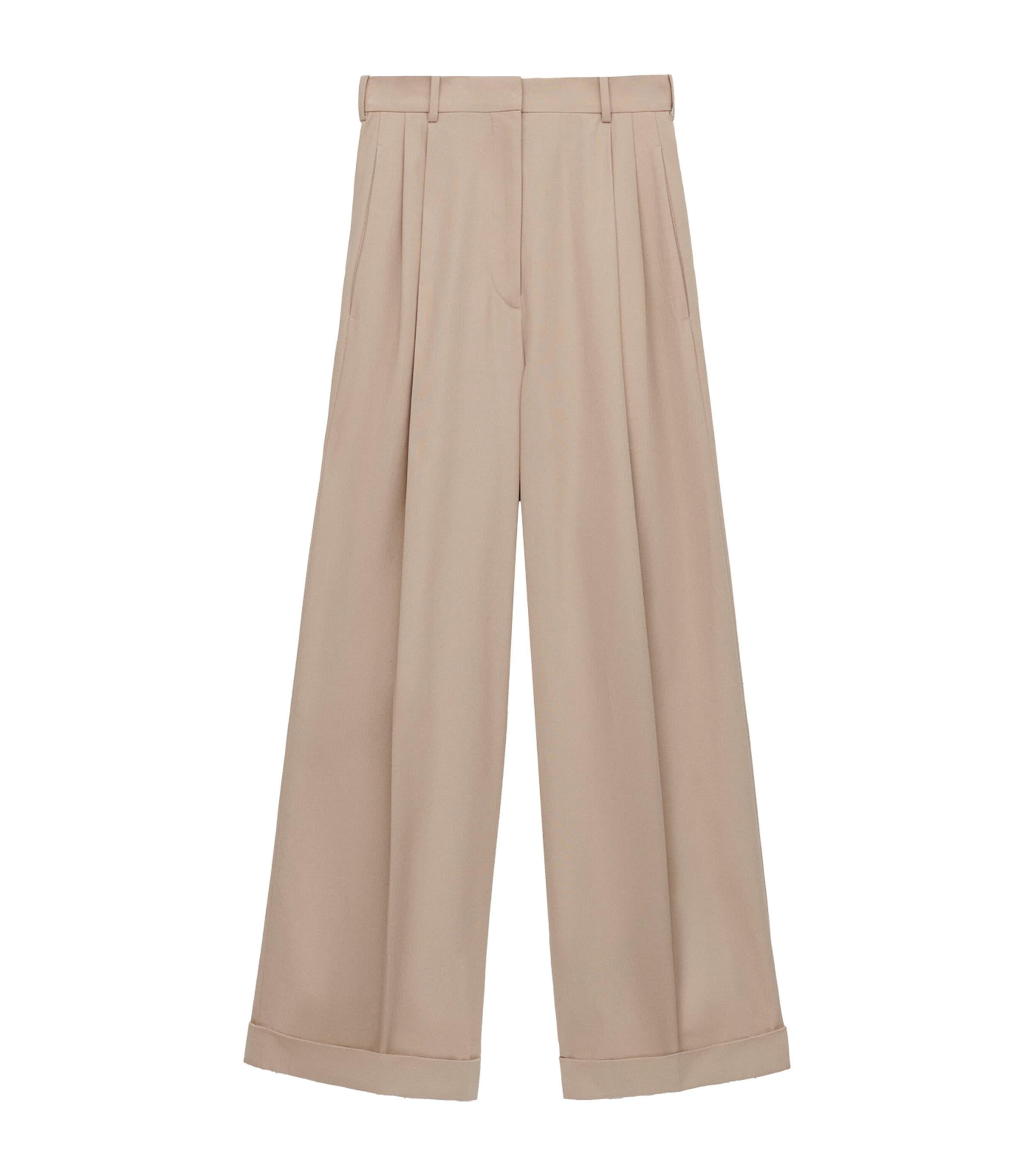 Loewe Cotton Wide-leg Trousers In Brown