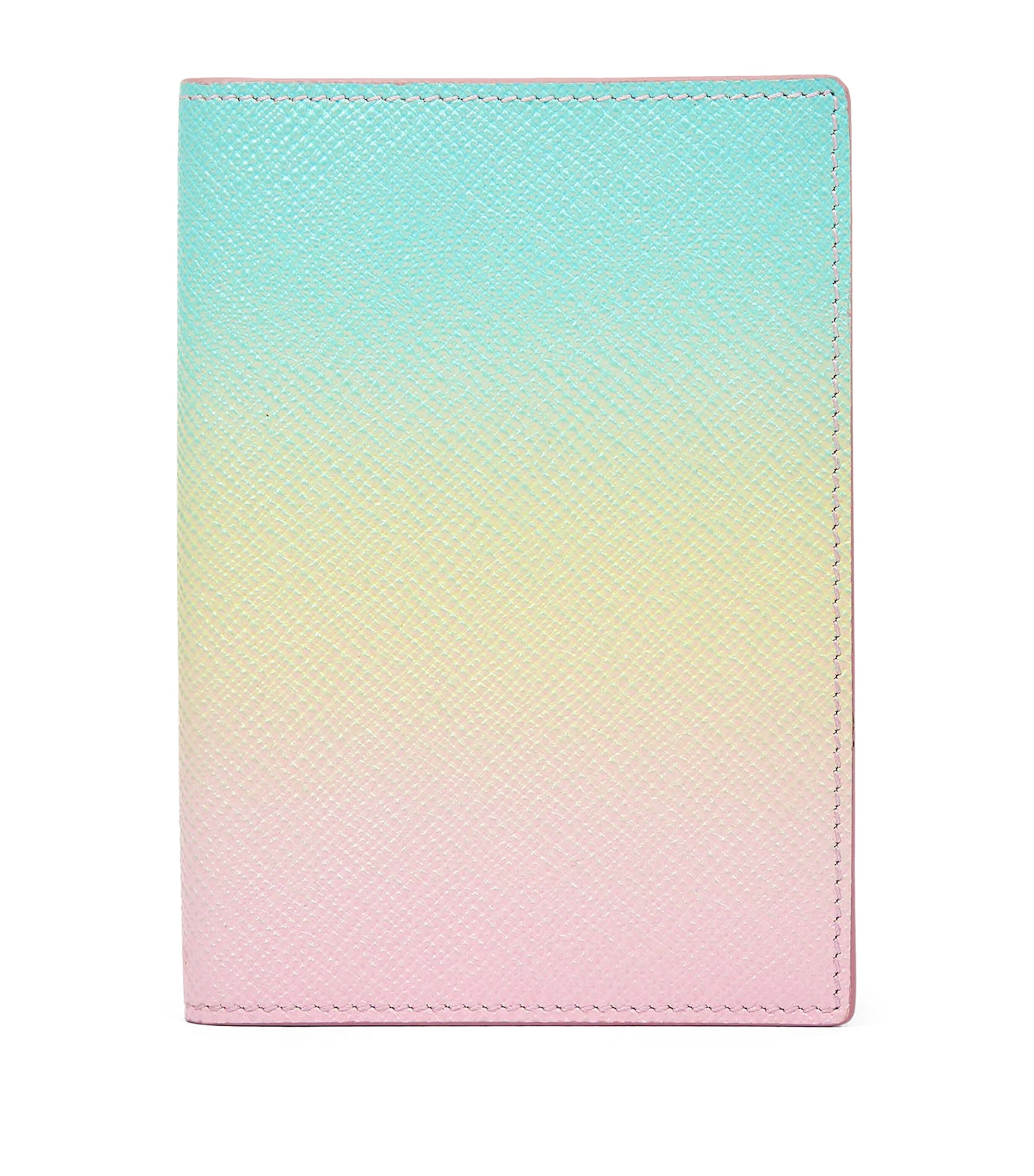SMYTHSON PANAMA LEATHER RAINBOW PASSPORT COVER