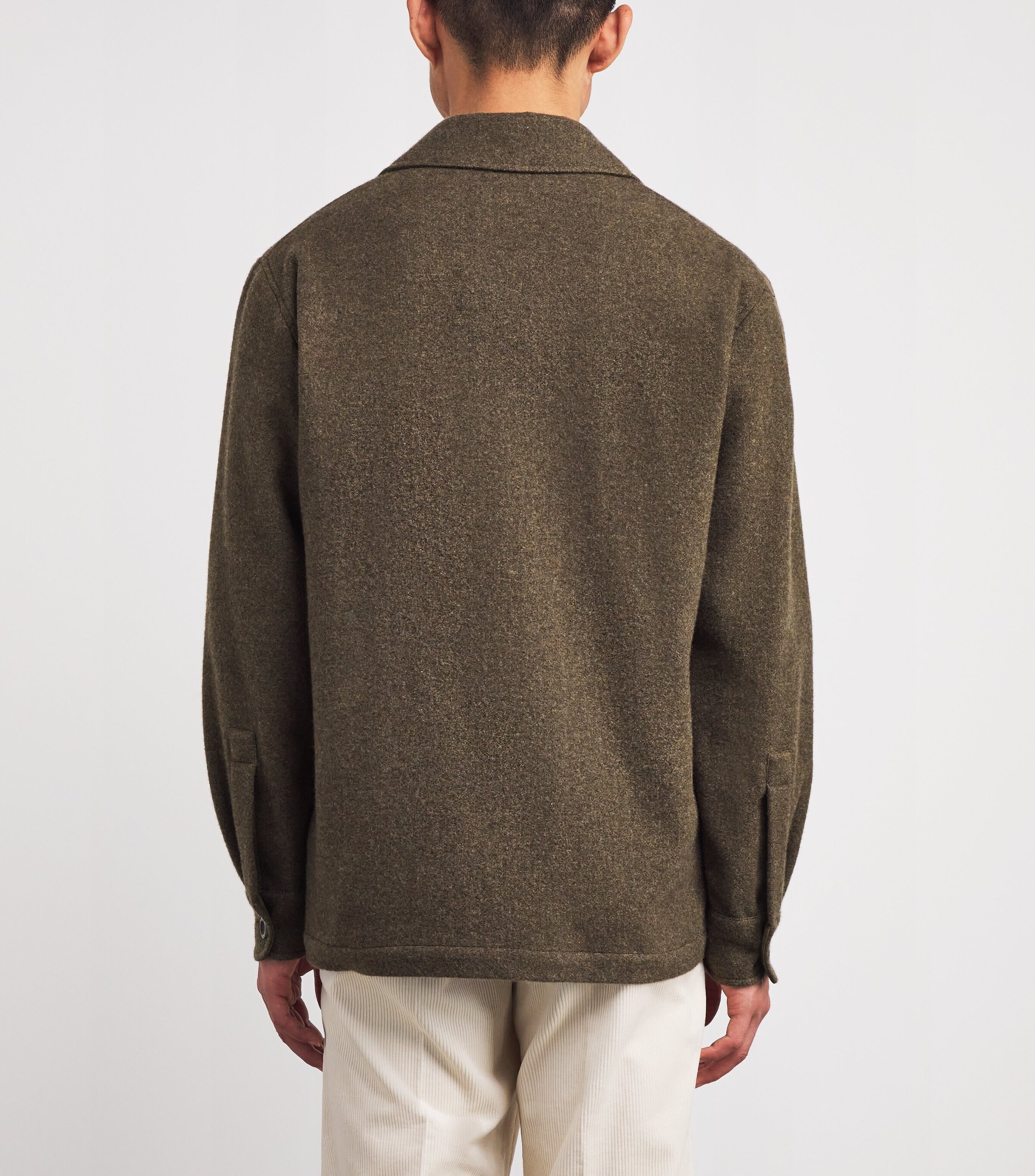 Ralph Lauren Purple Label Mens Cashmere-Wool Brushed Twill Blazer Inverness Loden Image 4