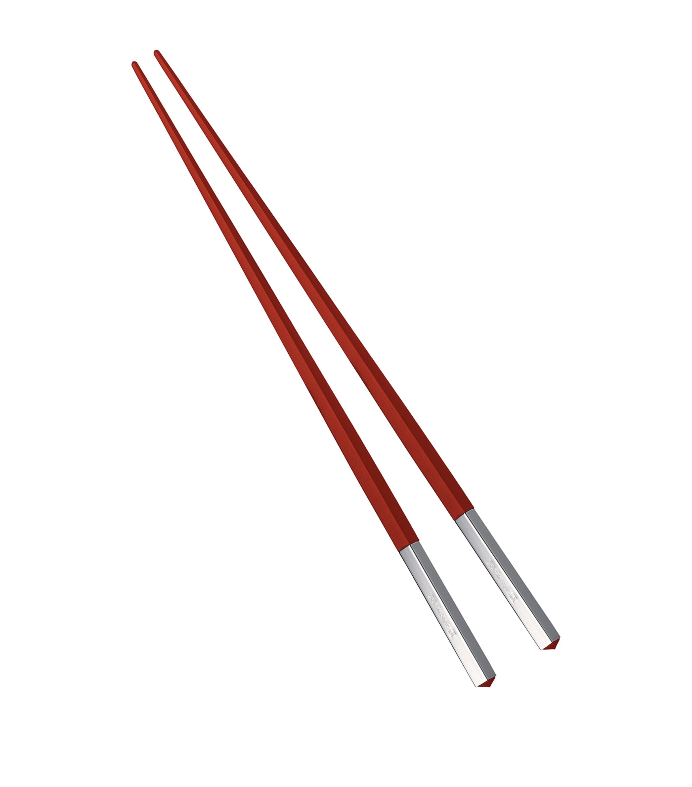 Silver-Plated Uni Japanese Chopsticks RED Image 1