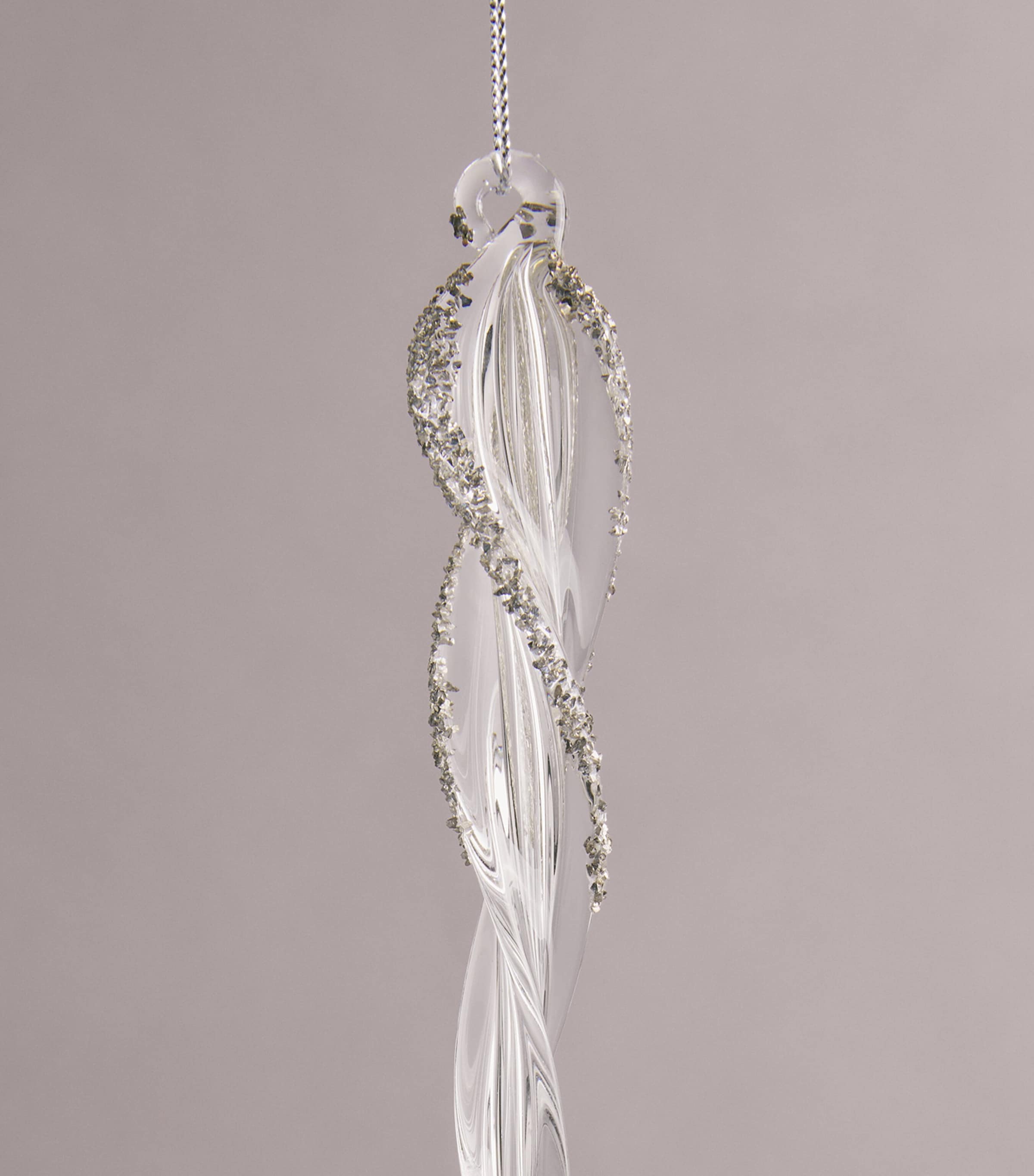 Shishi Glass Glitter Icicle Tree Decoration Clear Image 2