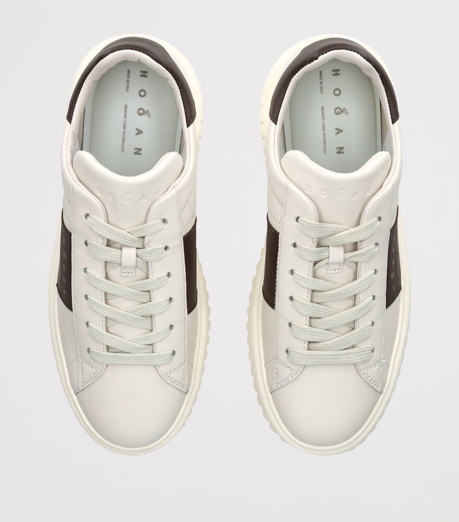 Leather H-Stripes Sneakers BONE/COMB Image 4