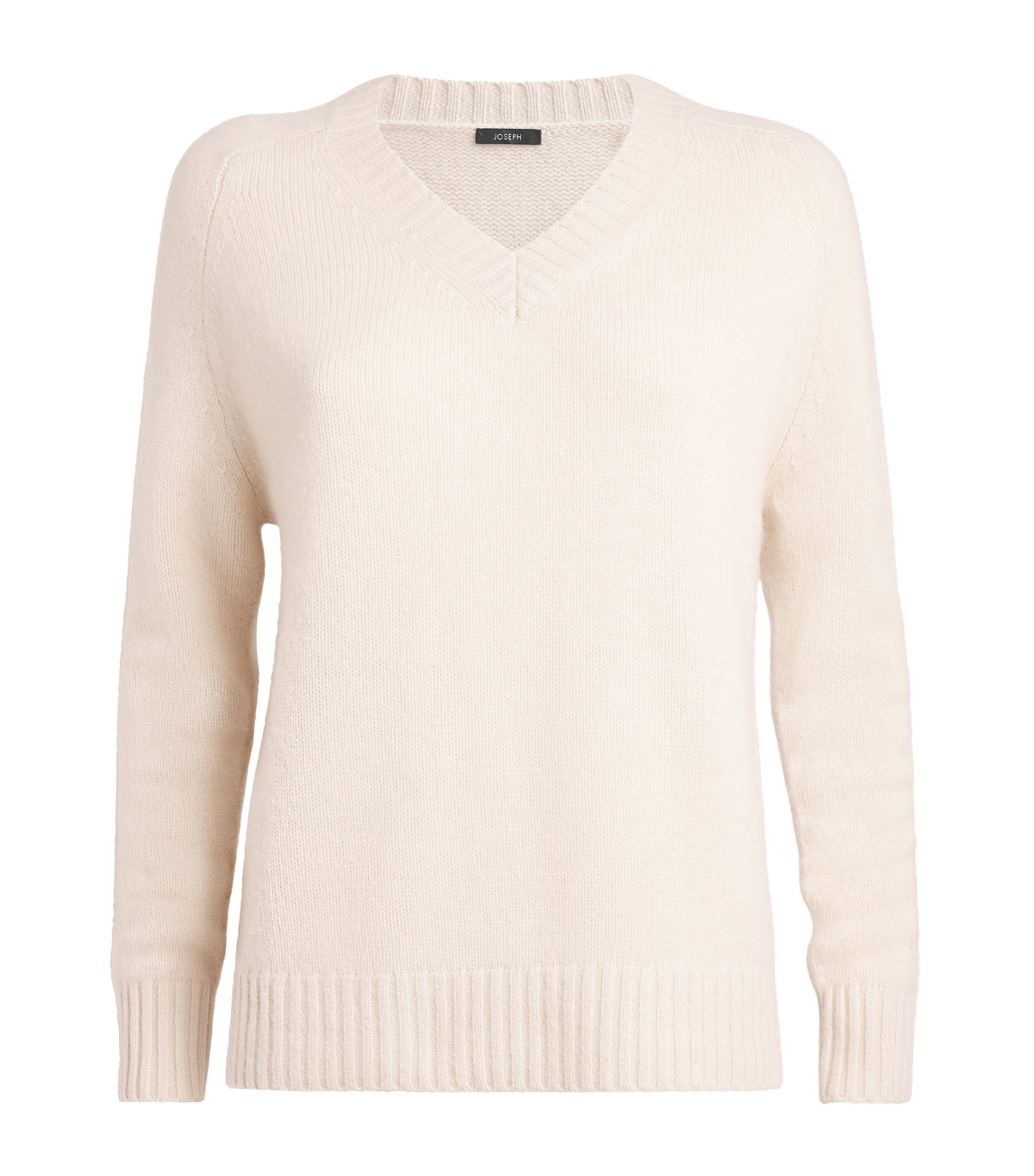 Joseph Open Cashmere V-neck Sweater In Beige