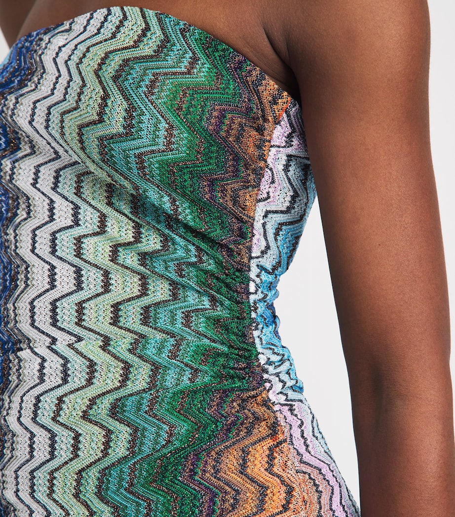 missoni beaded dress MISSONI One-shoulder cutout printed mesh maxi dress