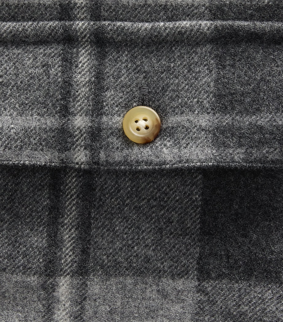 Wool Classic Fit Plaid Overshirt GREY HEATHER MULTI Image 5