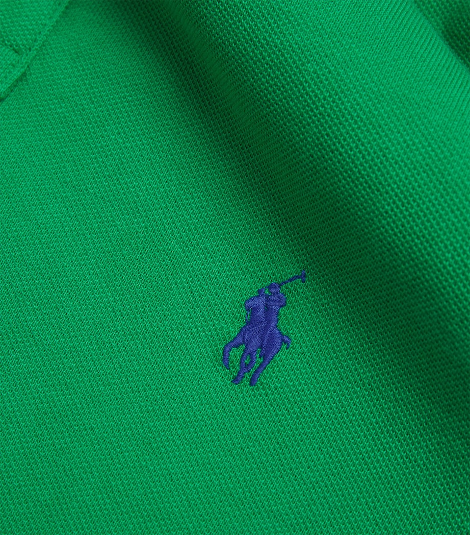 Cotton Mesh Custom-Fit Polo Shirt GREEN Image 10