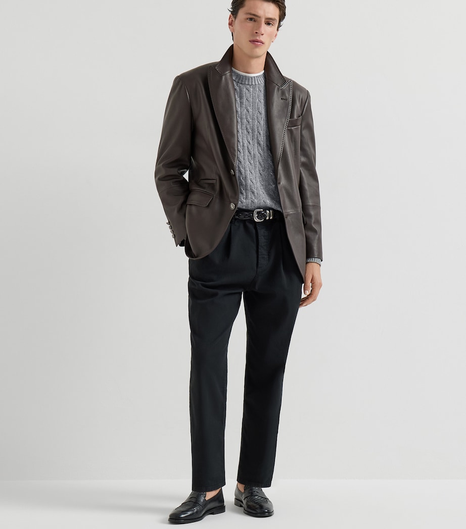 Brunello Cucinelli Mens Cashmere Cable-Knit Sweater Image 5