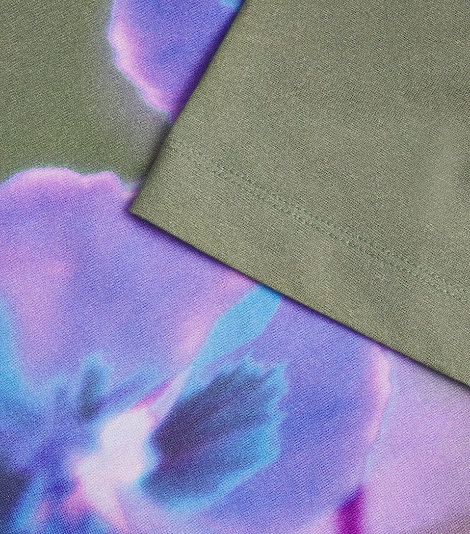 Cotton Floral T-Shirt IVY Image 5