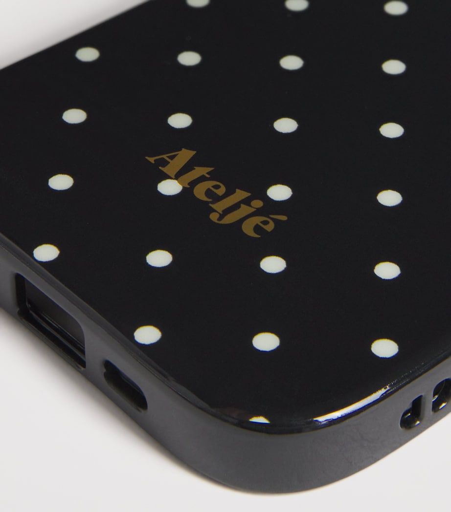 Recycled Polka-Dot iPhone 16 Pro Case BLACK MINI POLKA DOT Image 3
