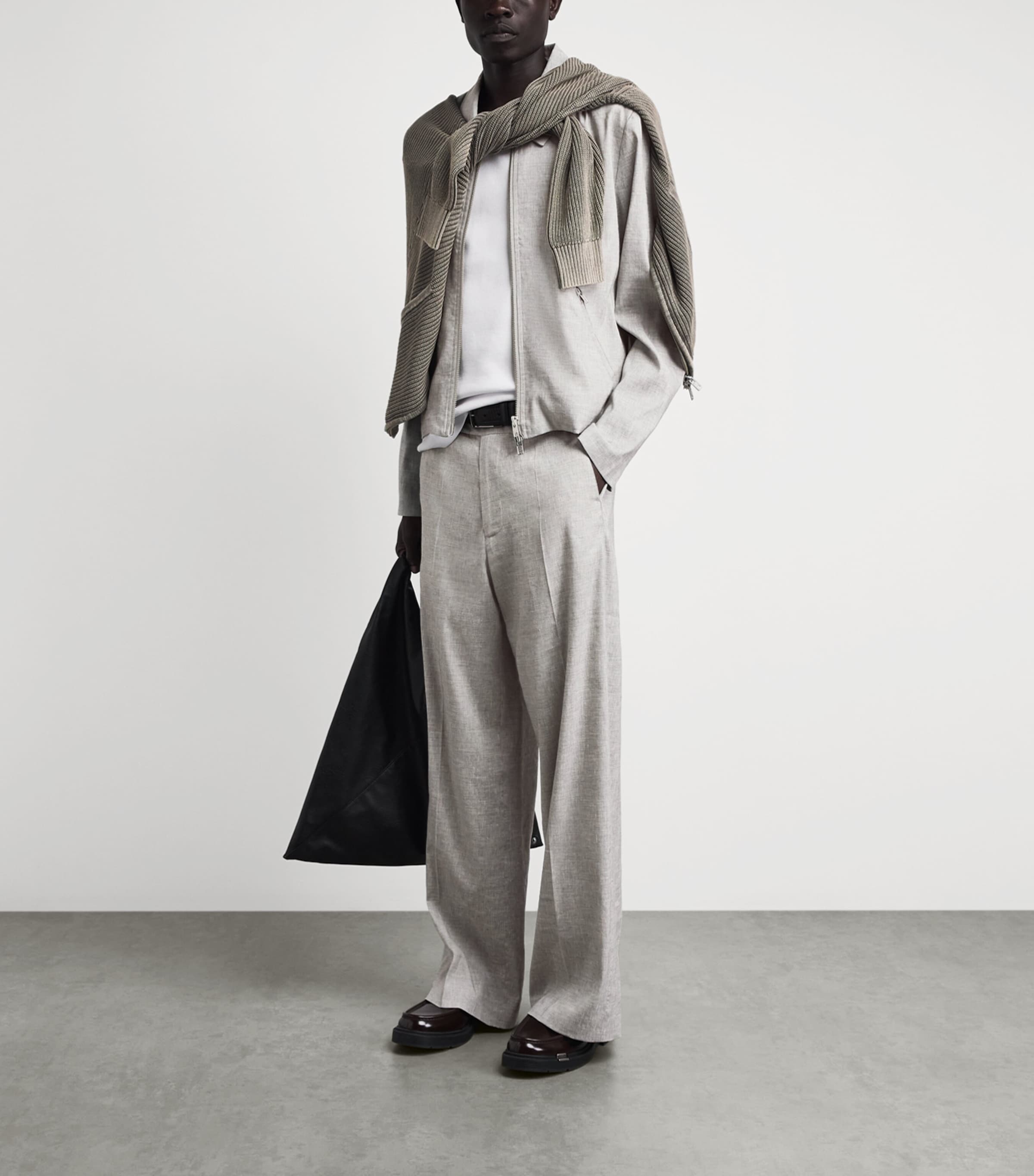 Won Hundred Mens Dutton Boxy Jacket Light Grey Melange Image 2
