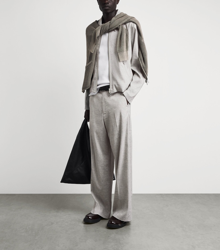 Won Hundred Mens Dutton Boxy Jacket Light Grey Melange Image 2