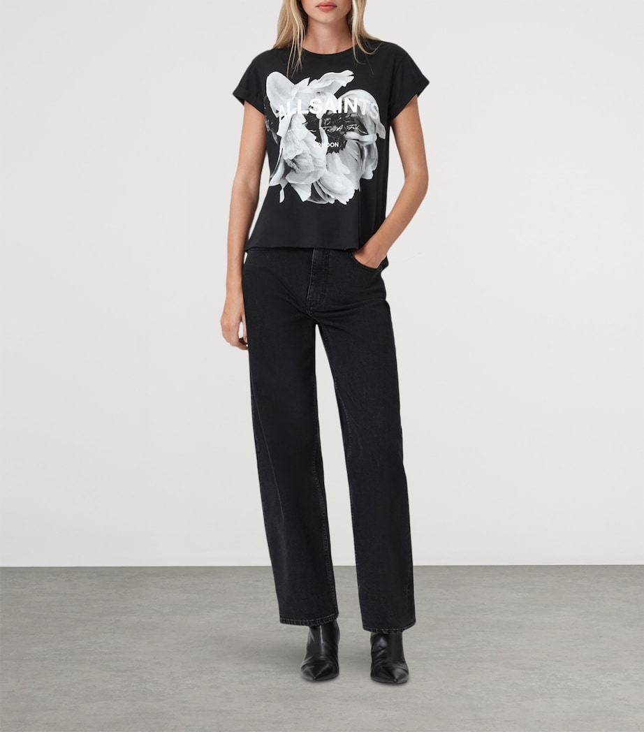 Organic Cotton Lena Anna T-Shirt BLACK Image 2