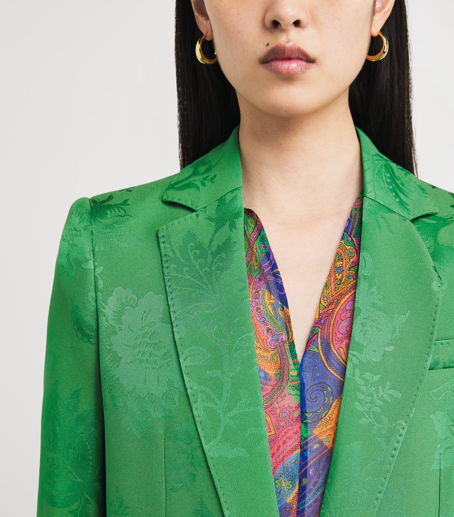 Floral Single-Breasted Blazer V0396 Image 6