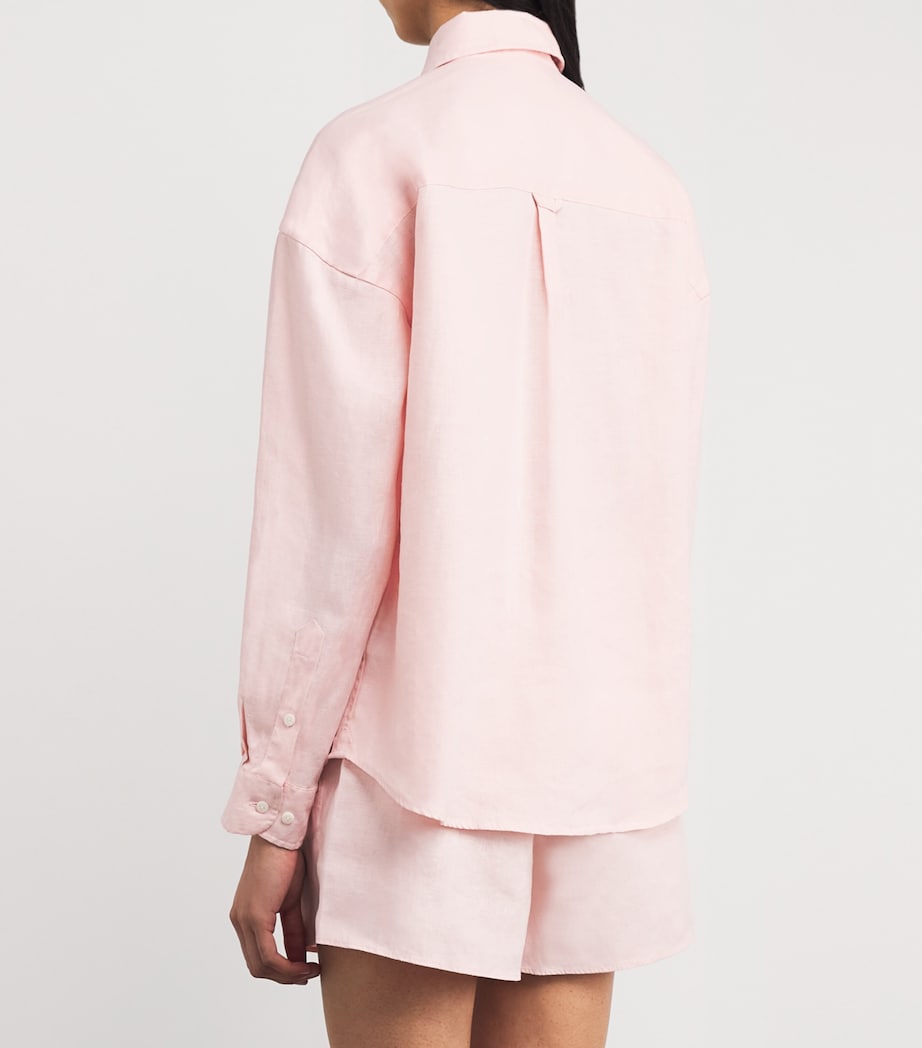 With Nothing Underneath Womens Hemp The Weekend Shirt Blush Image 4