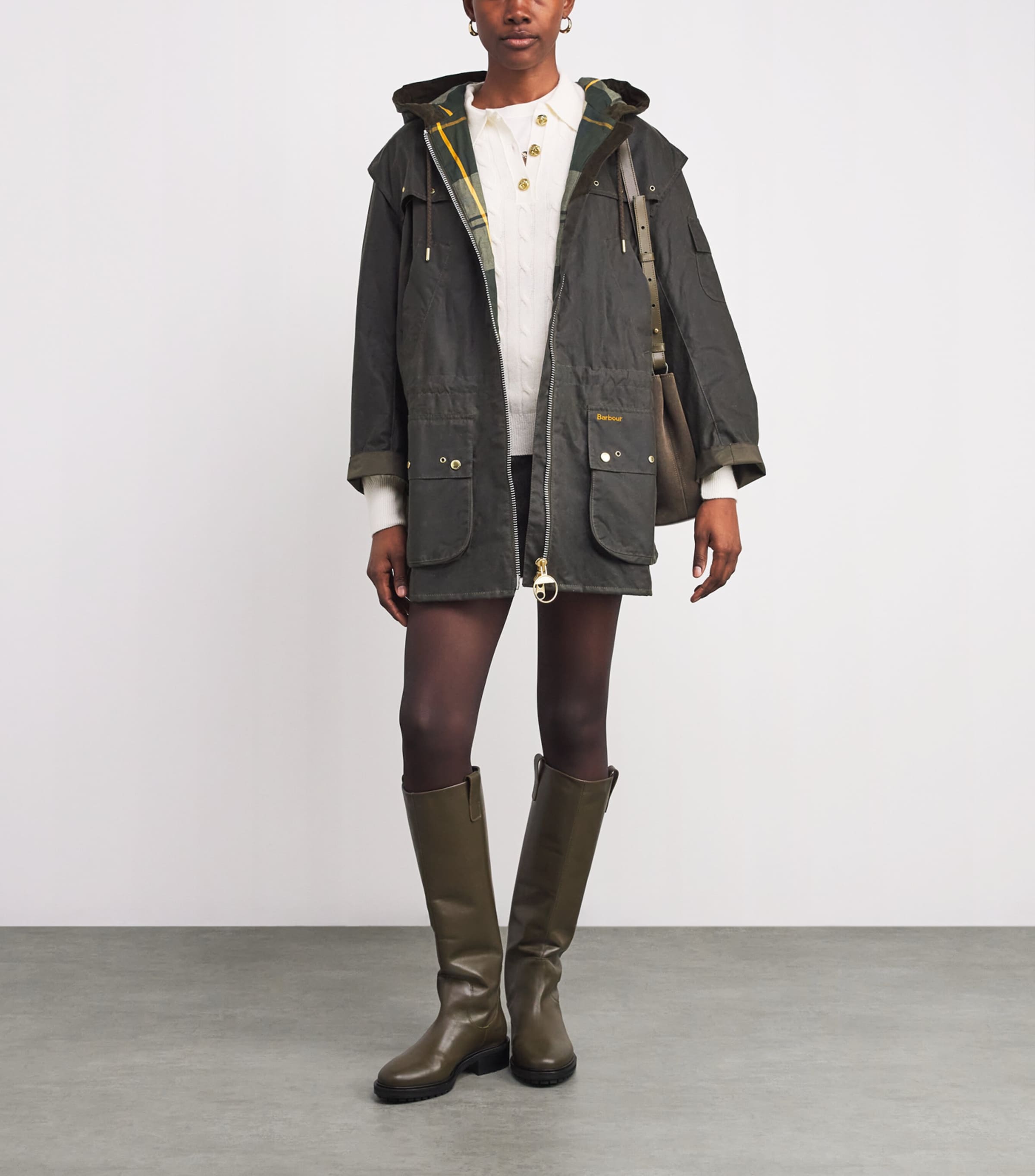 Cable-Knit Evie Polo Sweater CLOUD Image 2