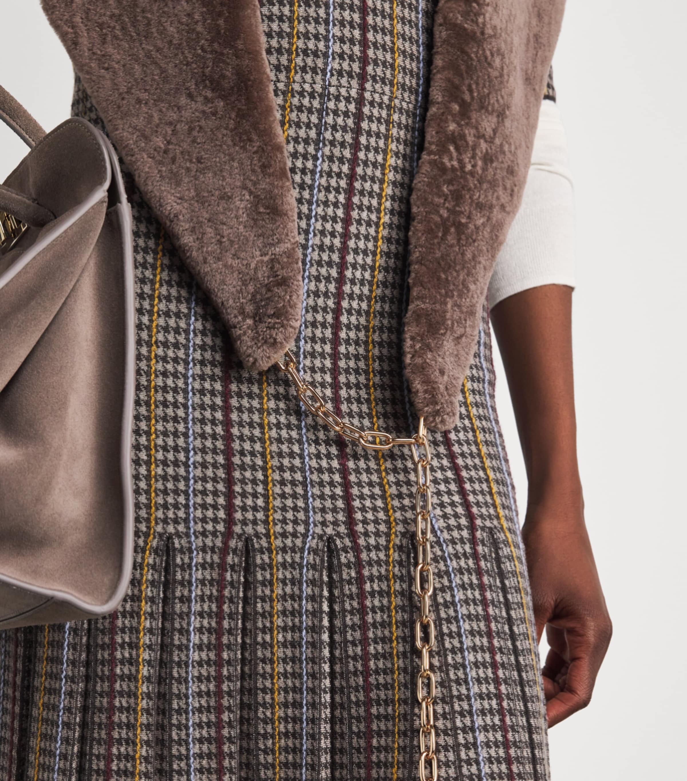 Gabriela Hearst Brown Beaver Fur Elliot Coat Collar | Harrods UK